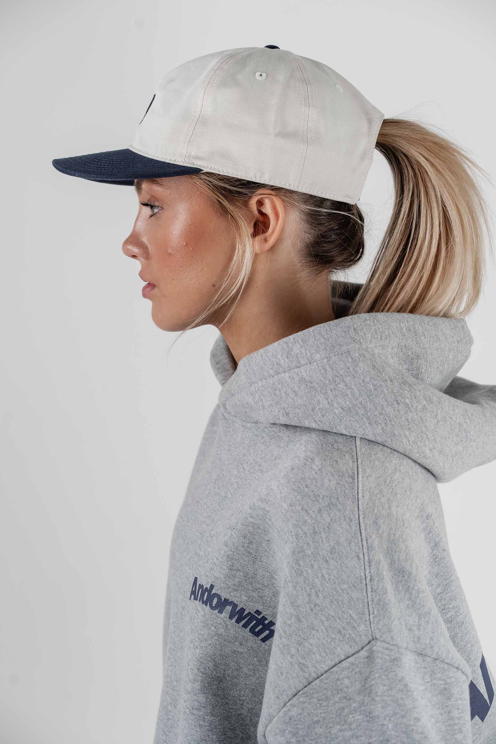 Logo Baseball Cap Cream/Navy