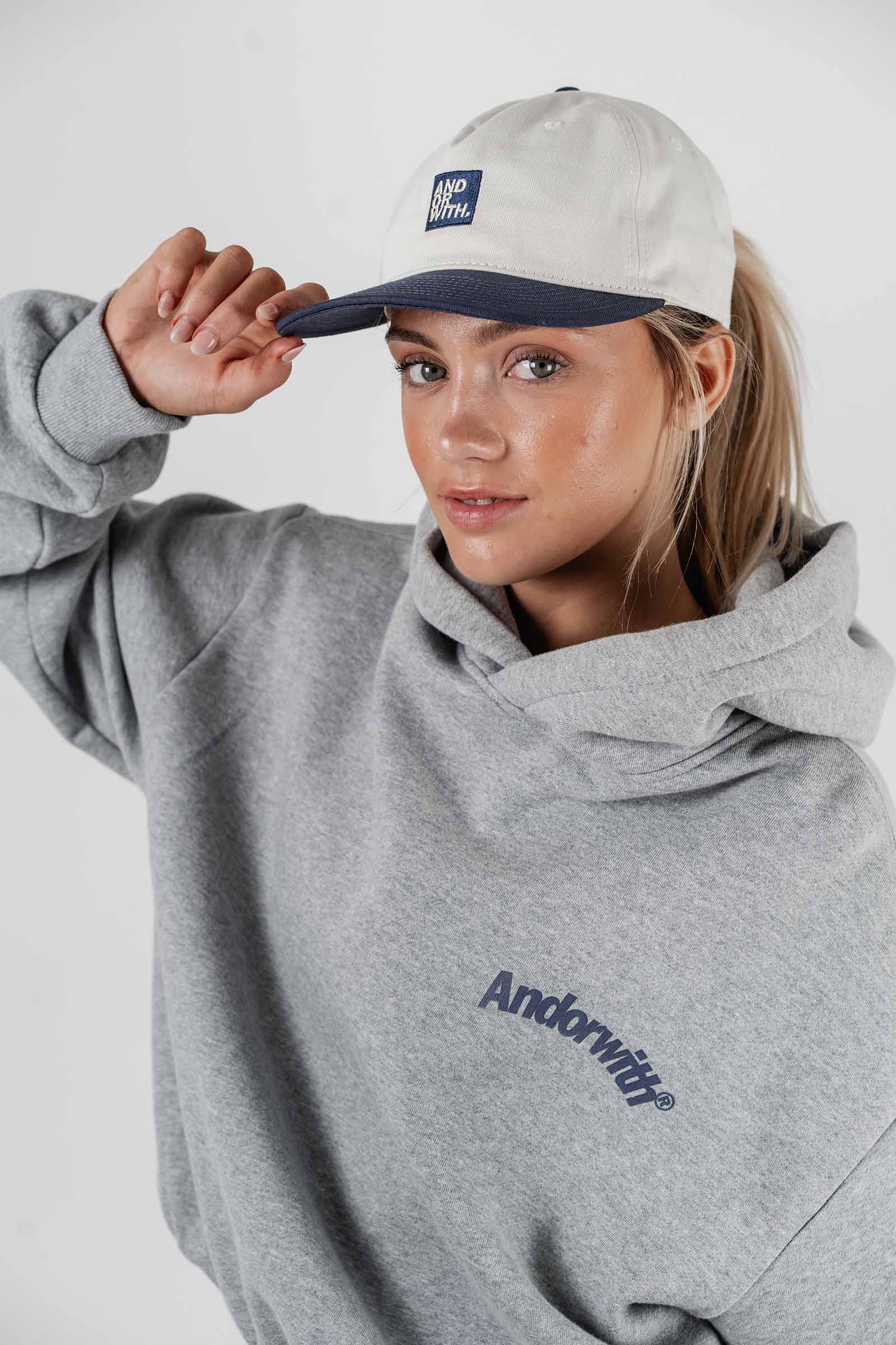 Logo Baseball Cap Cream/Navy