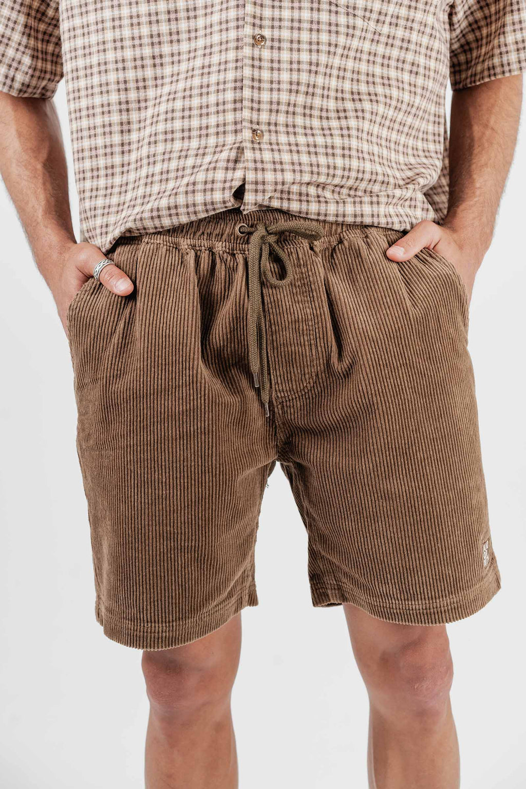 Beach Bum Corduroy Shorts Brown