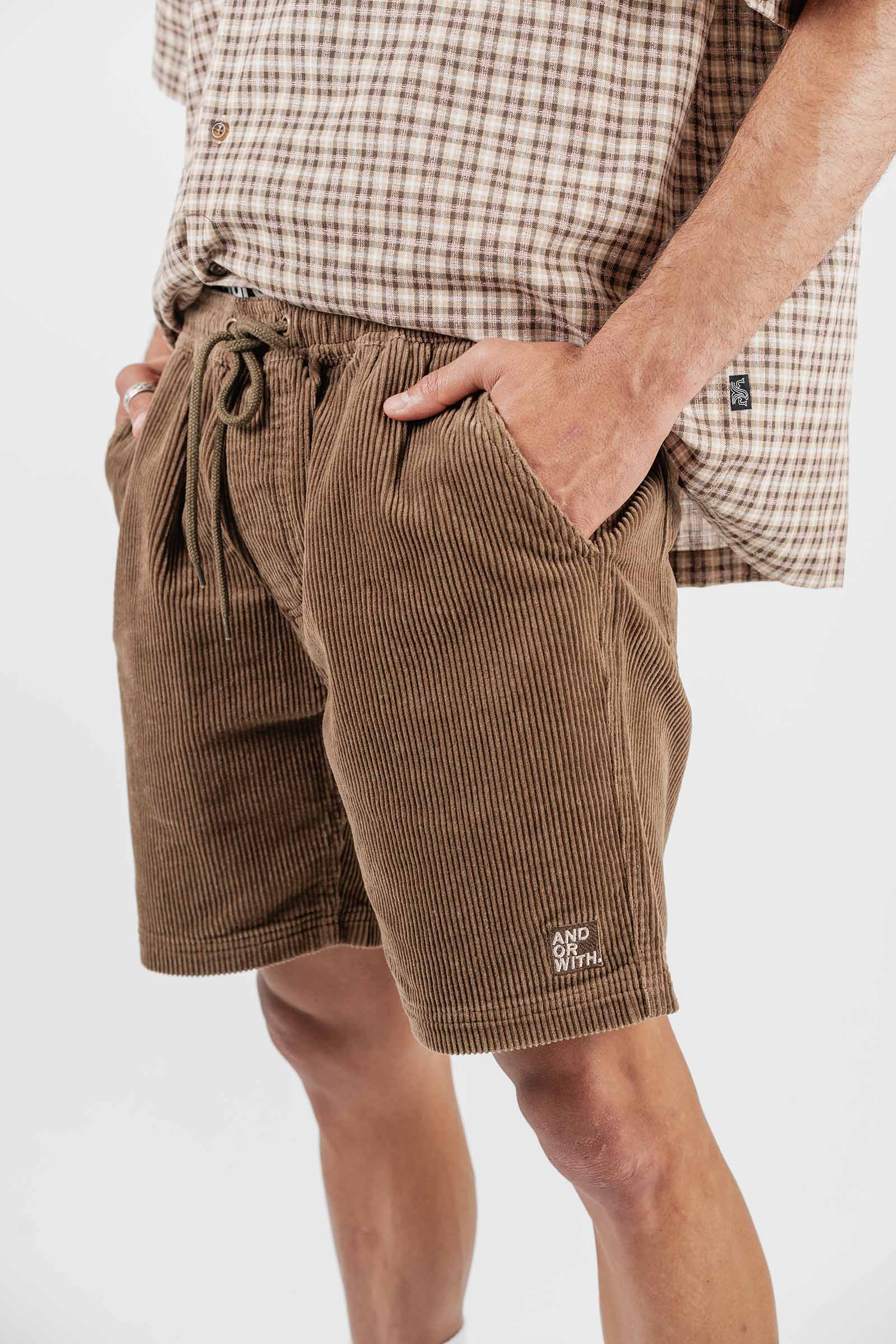 Beach Bum Corduroy Shorts Brown
