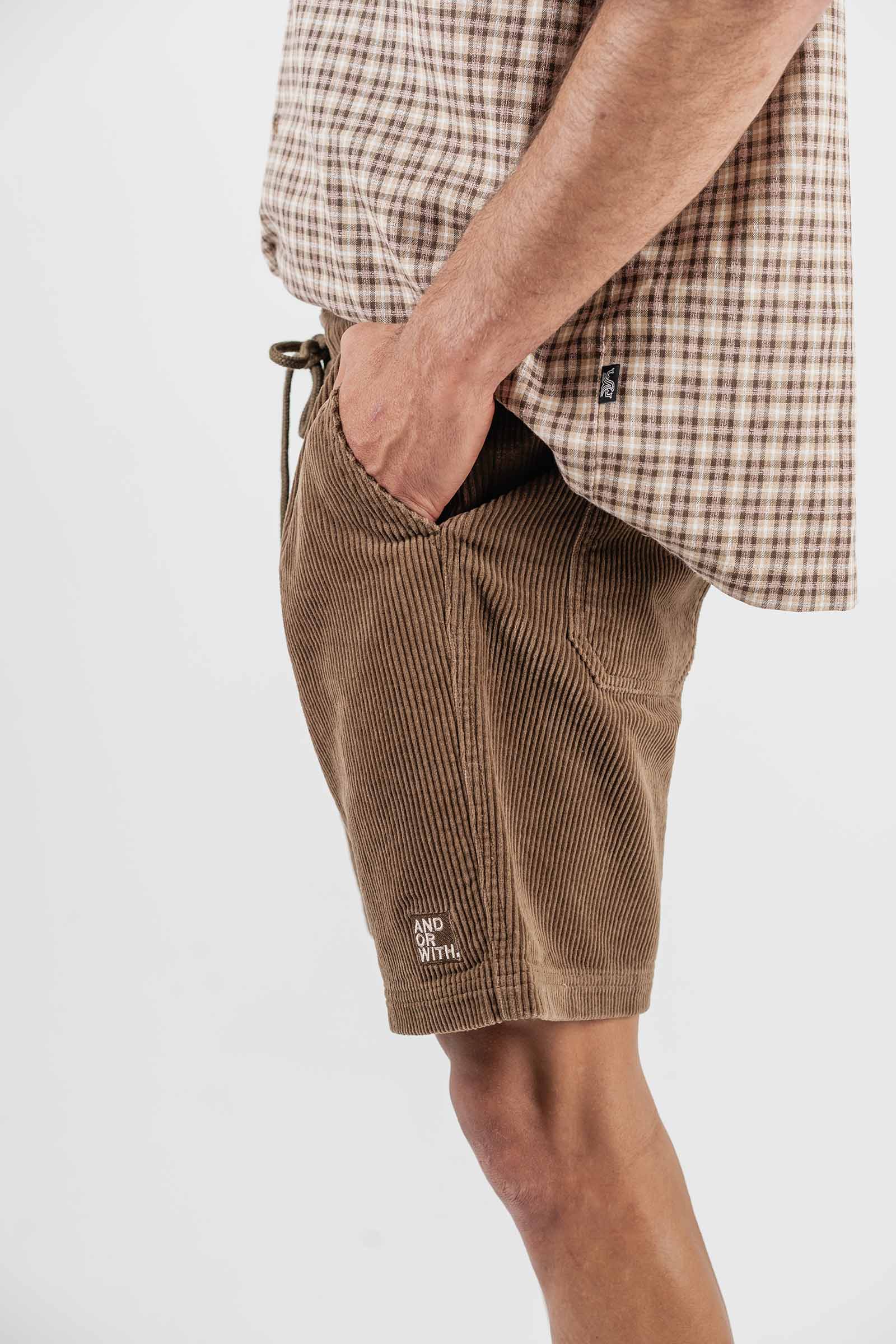 Beach Bum Corduroy Shorts Brown