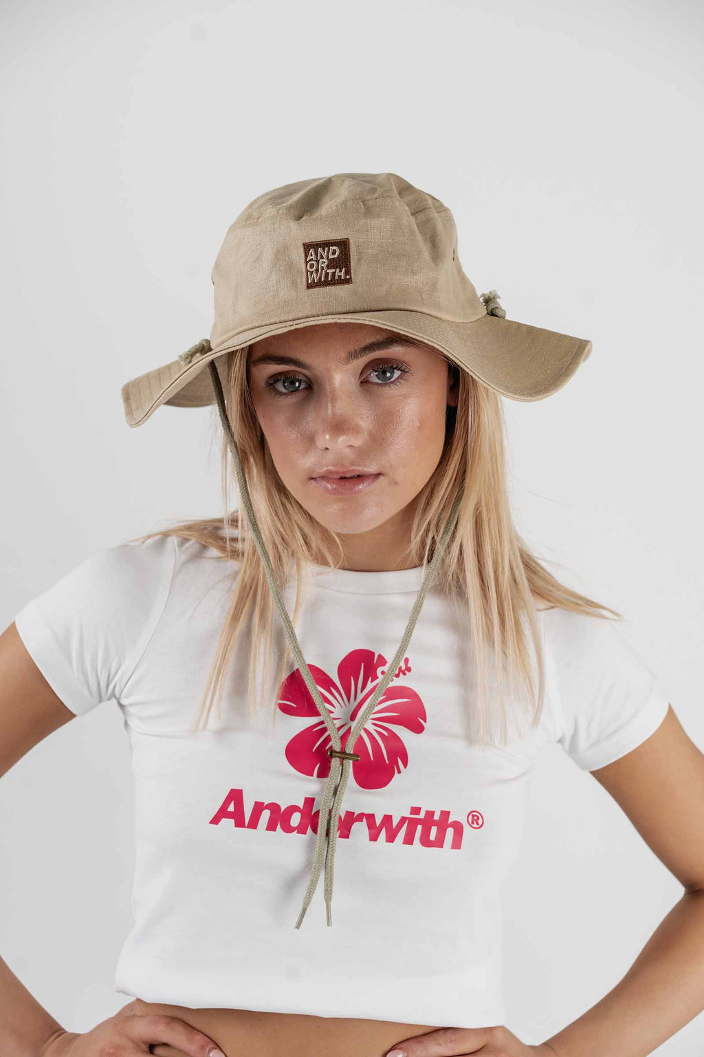 Logo Hemp Bucket Hat Tan