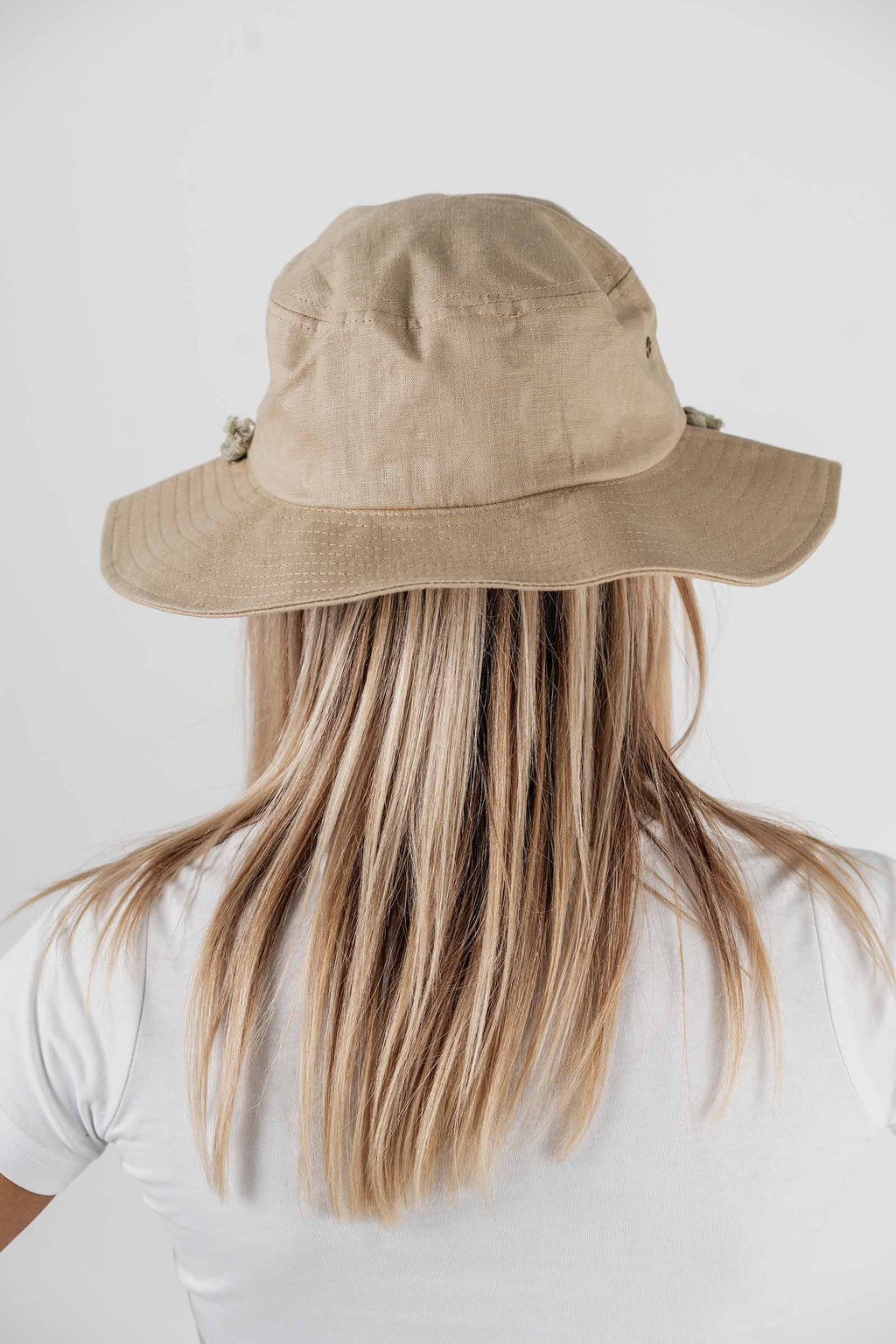 Logo Hemp Bucket Hat Tan