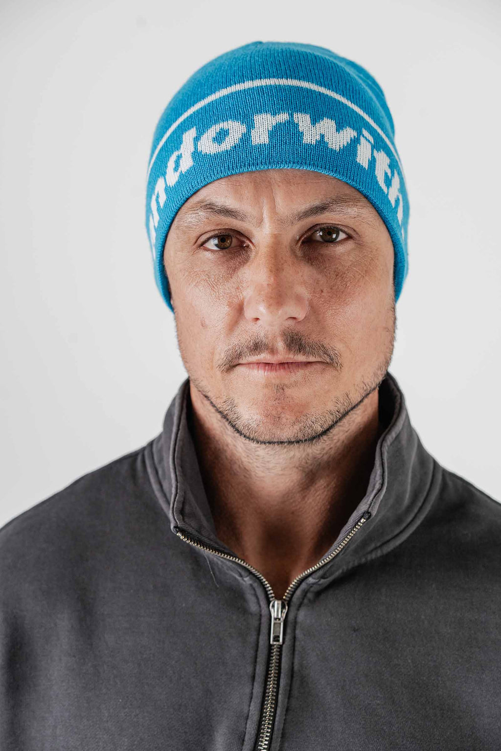 Statement Cuffless Beanie Cyan
