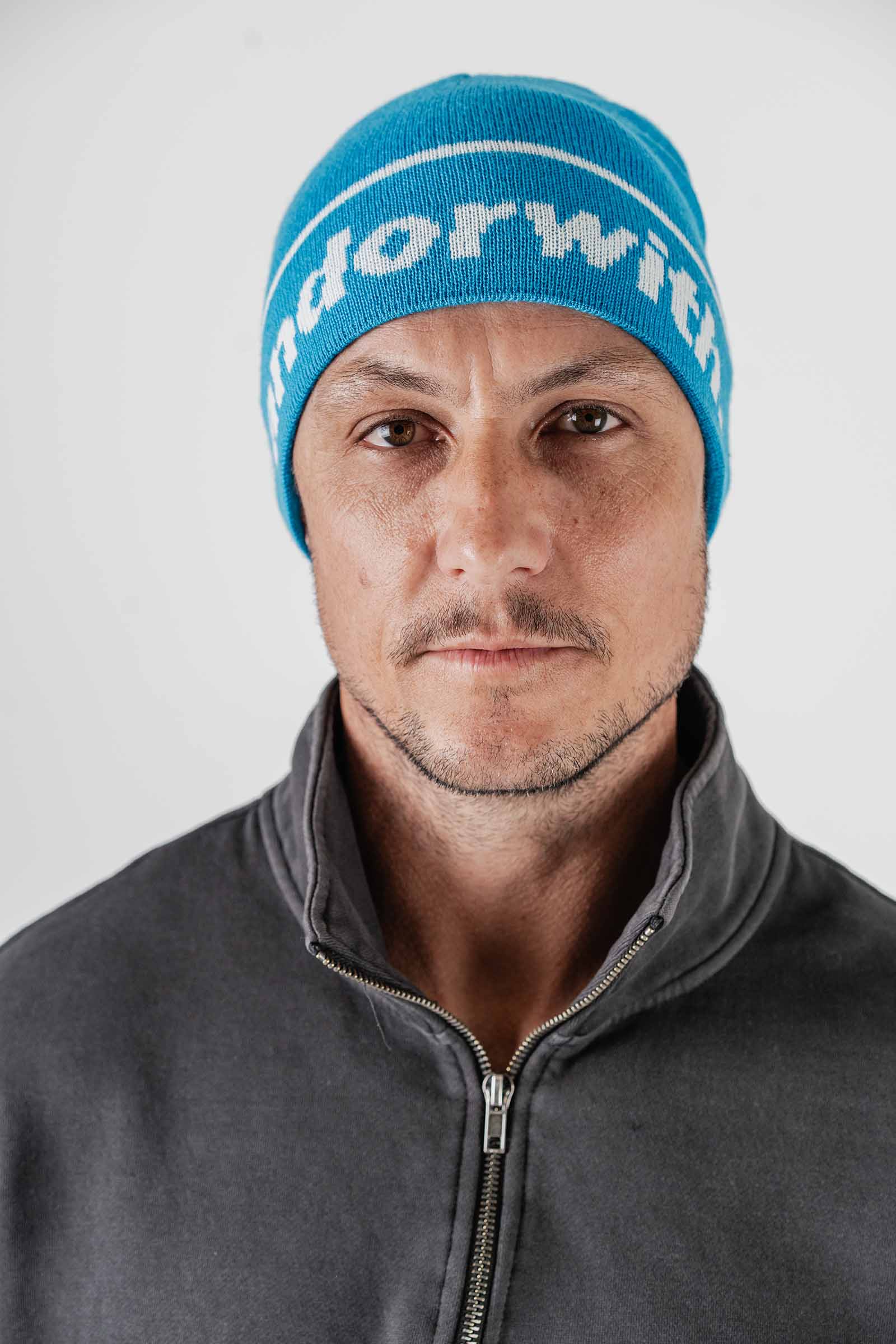 Statement Cuffless Beanie Cyan