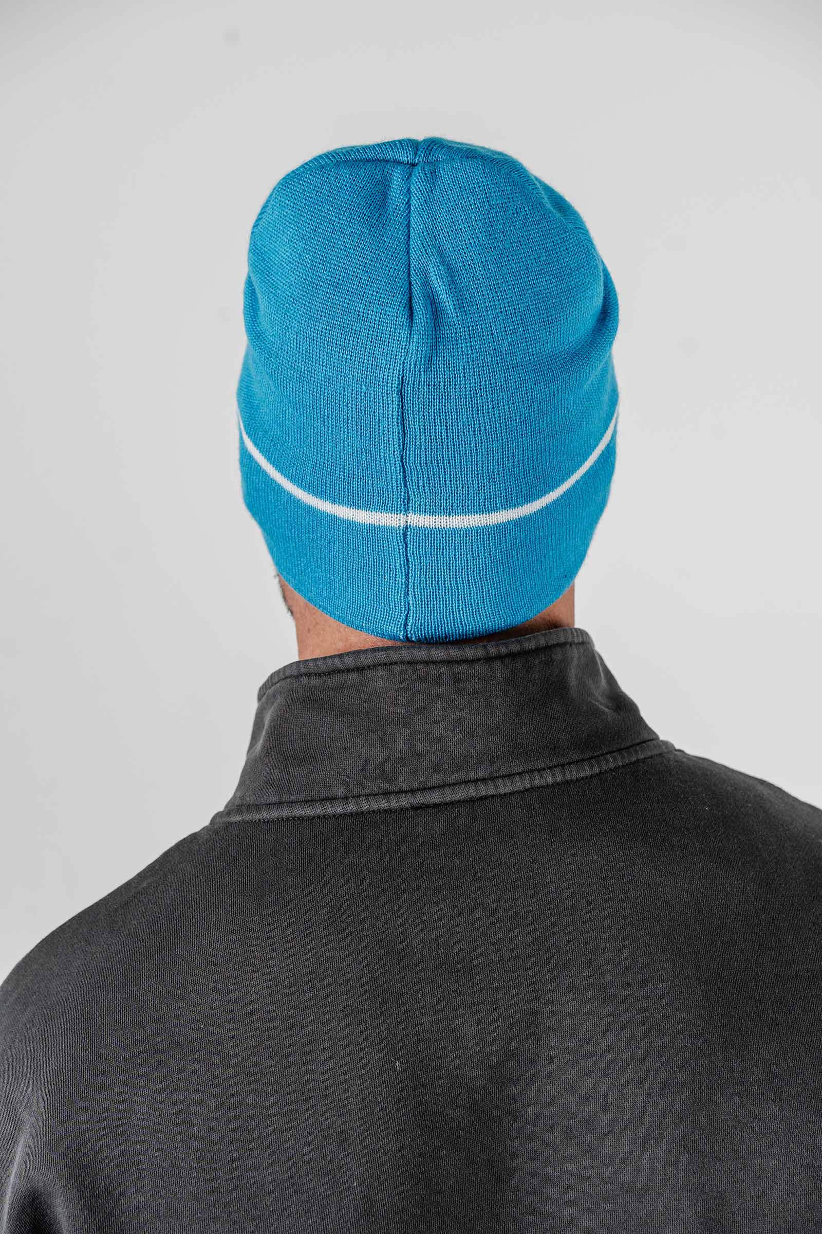 Statement Cuffless Beanie Cyan