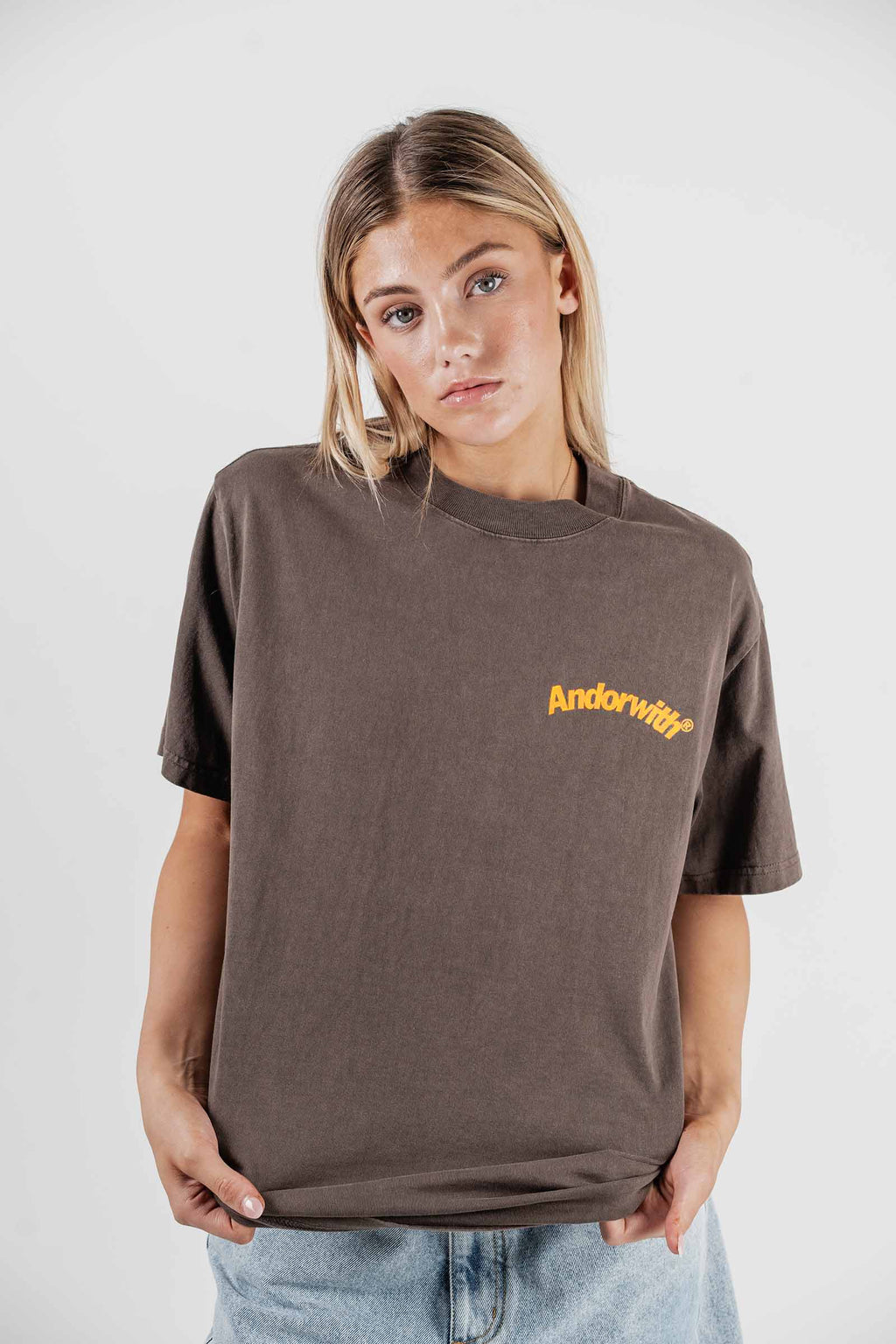 Swoop Oversized Tee Brown
