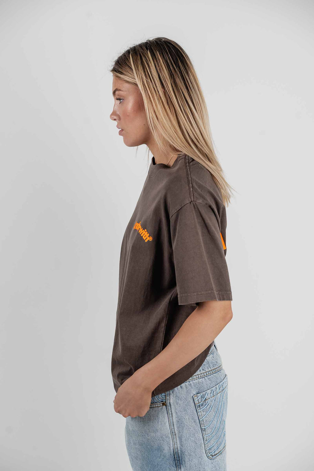 Swoop Oversized Tee Brown