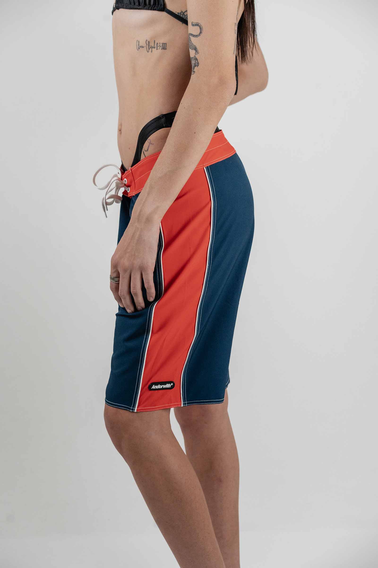 Statement Surf 20" Boardshort Navy/Red