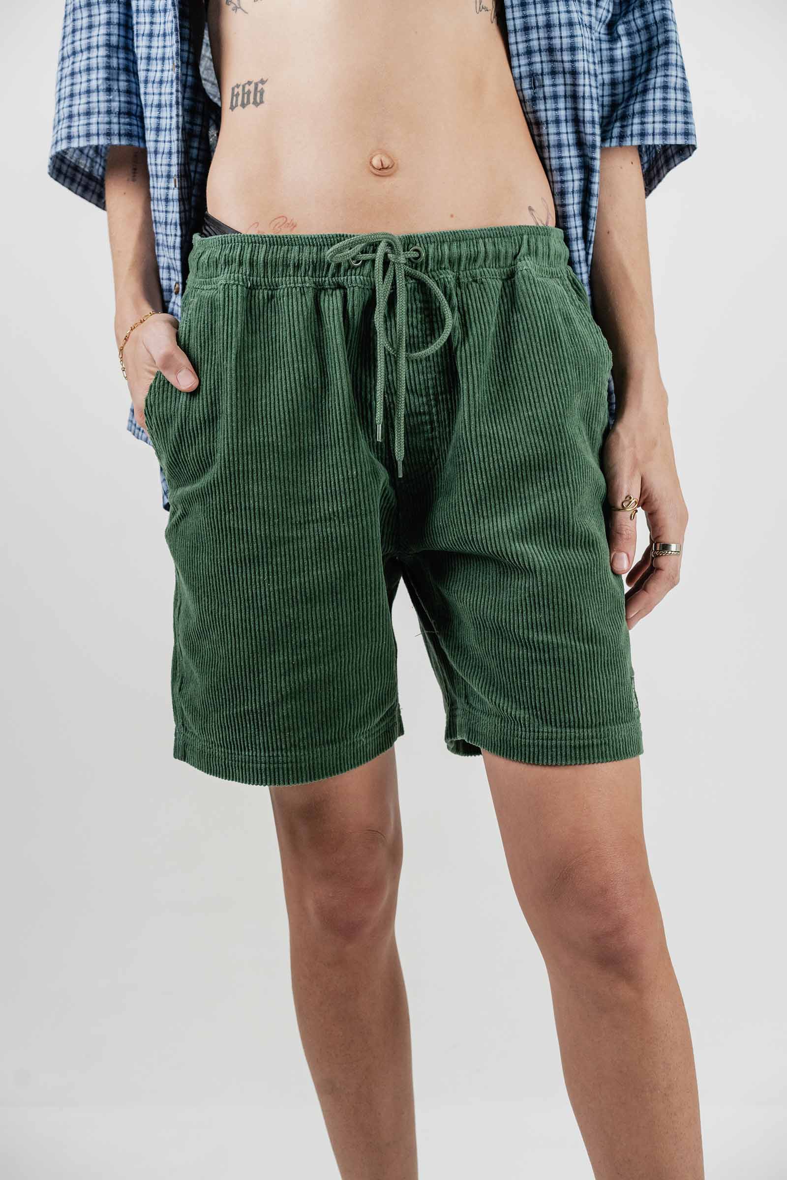 Beach Bum Corduroy Shorts Green