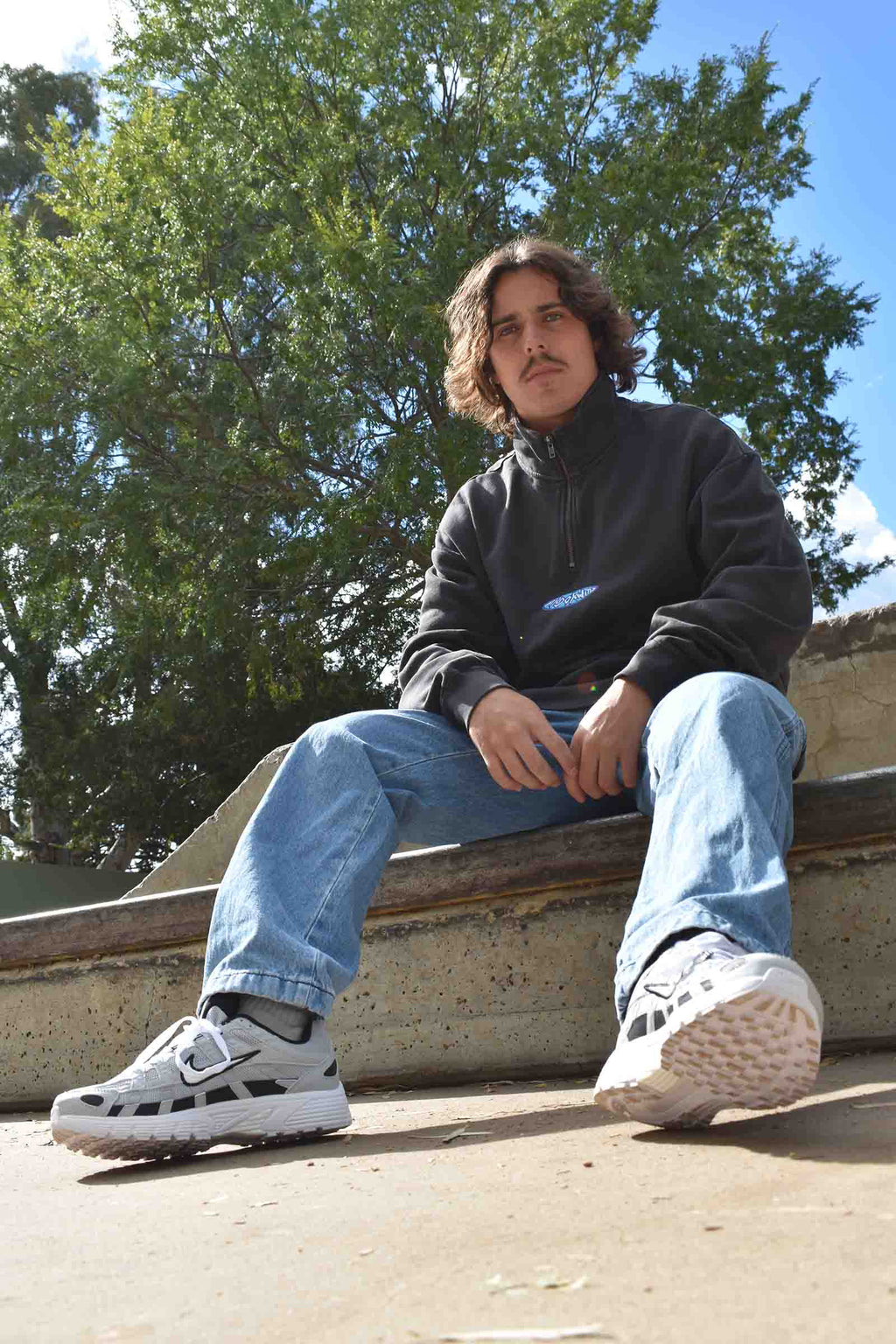 Shield 1/4 Zip Fleece Pullover Faded Black