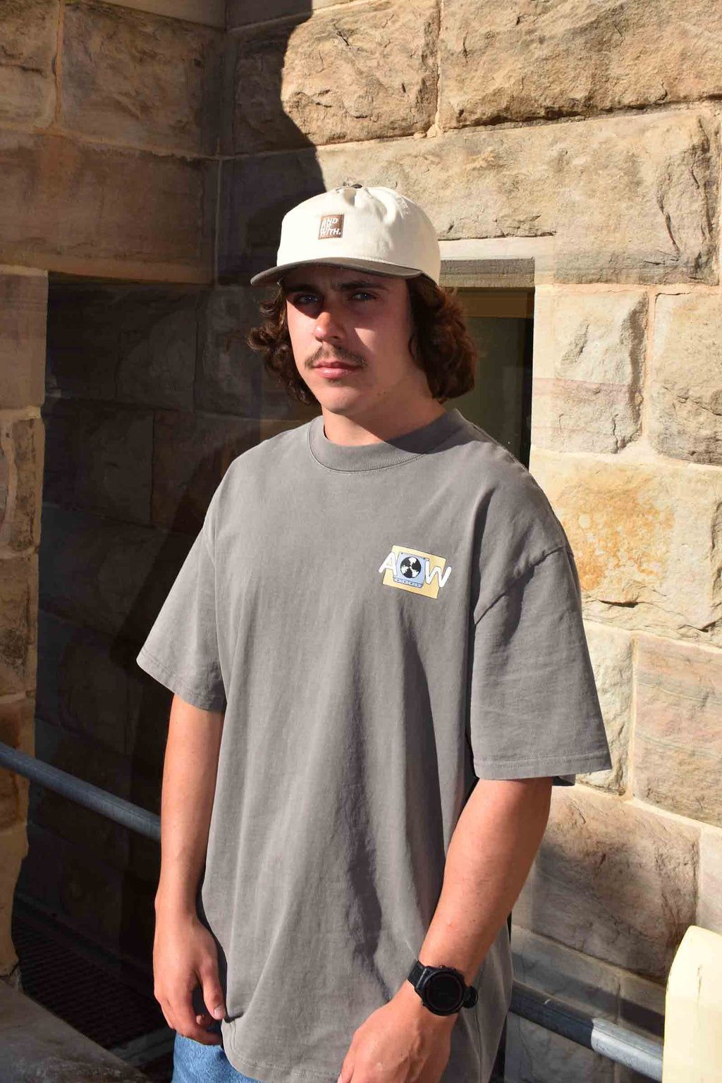 Andorwith Records Oversized Tee Grey