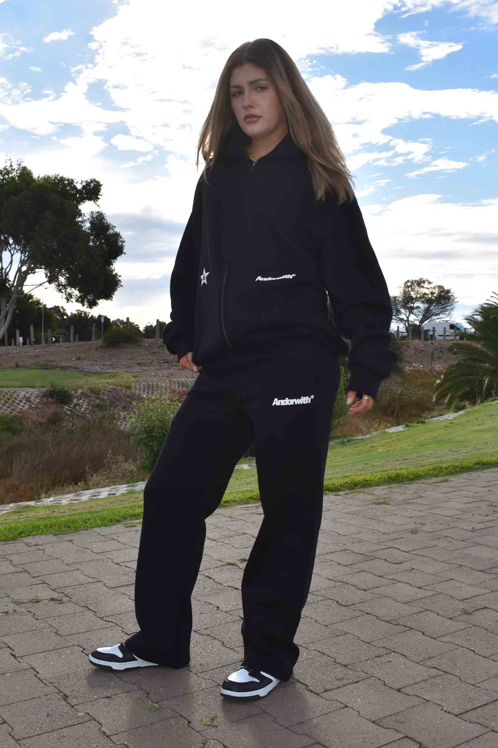 Rock Star Track Pants Black