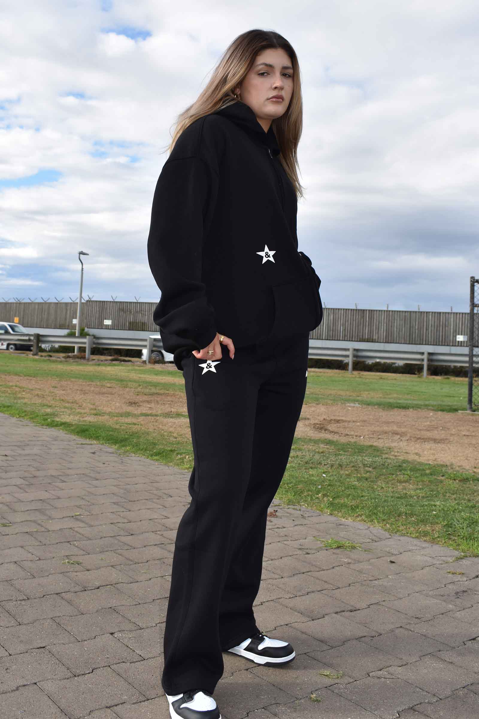 Rock Star Track Pants Black