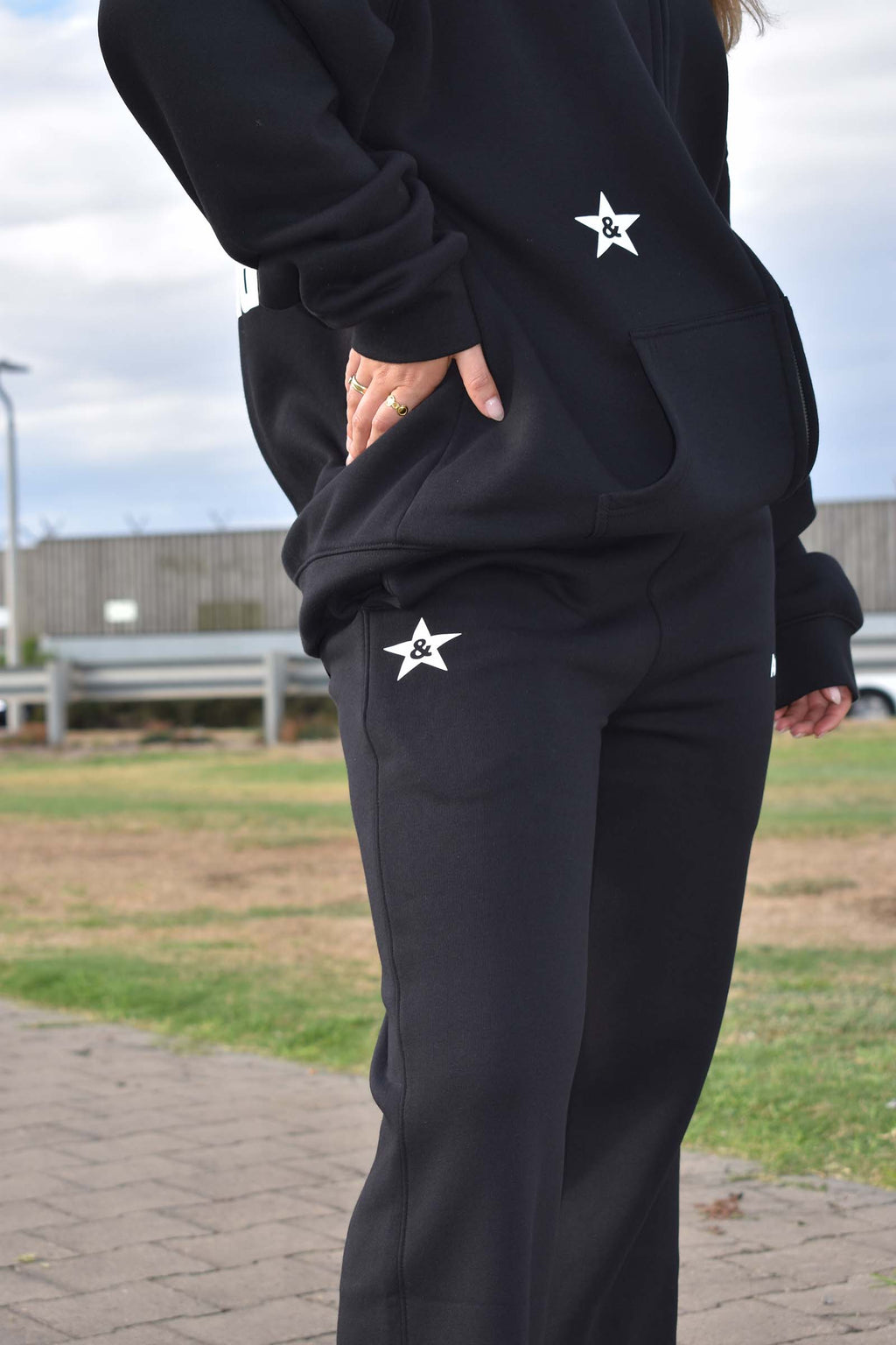 Rock Star Track Pants Black