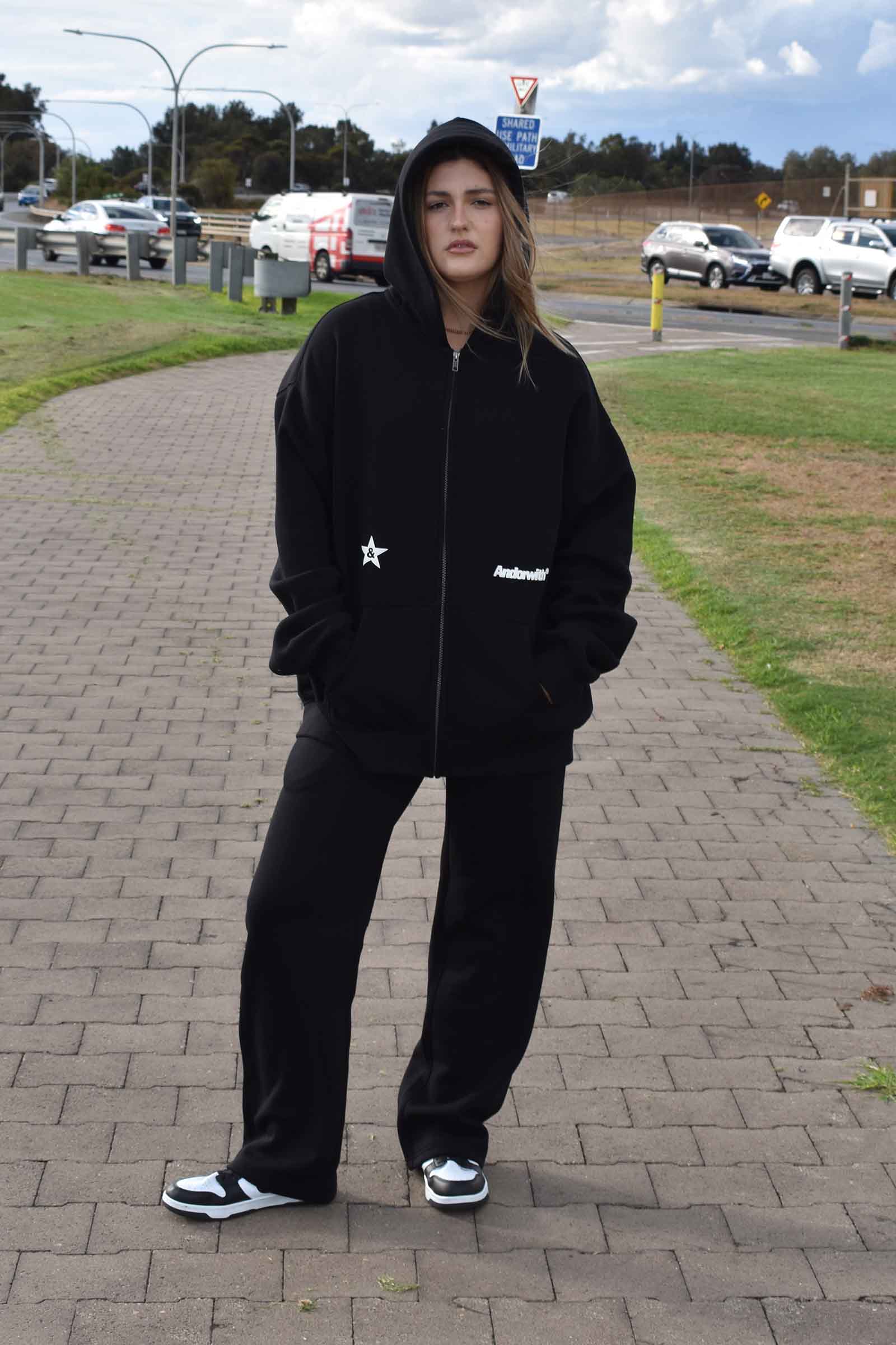 Rock Star Track Pants Black