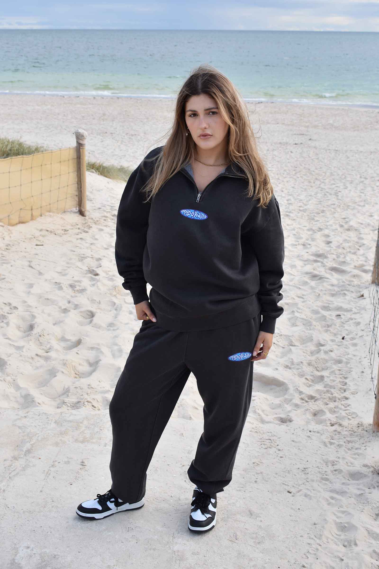 Shield 1/4 Zip Fleece Pullover Faded Black