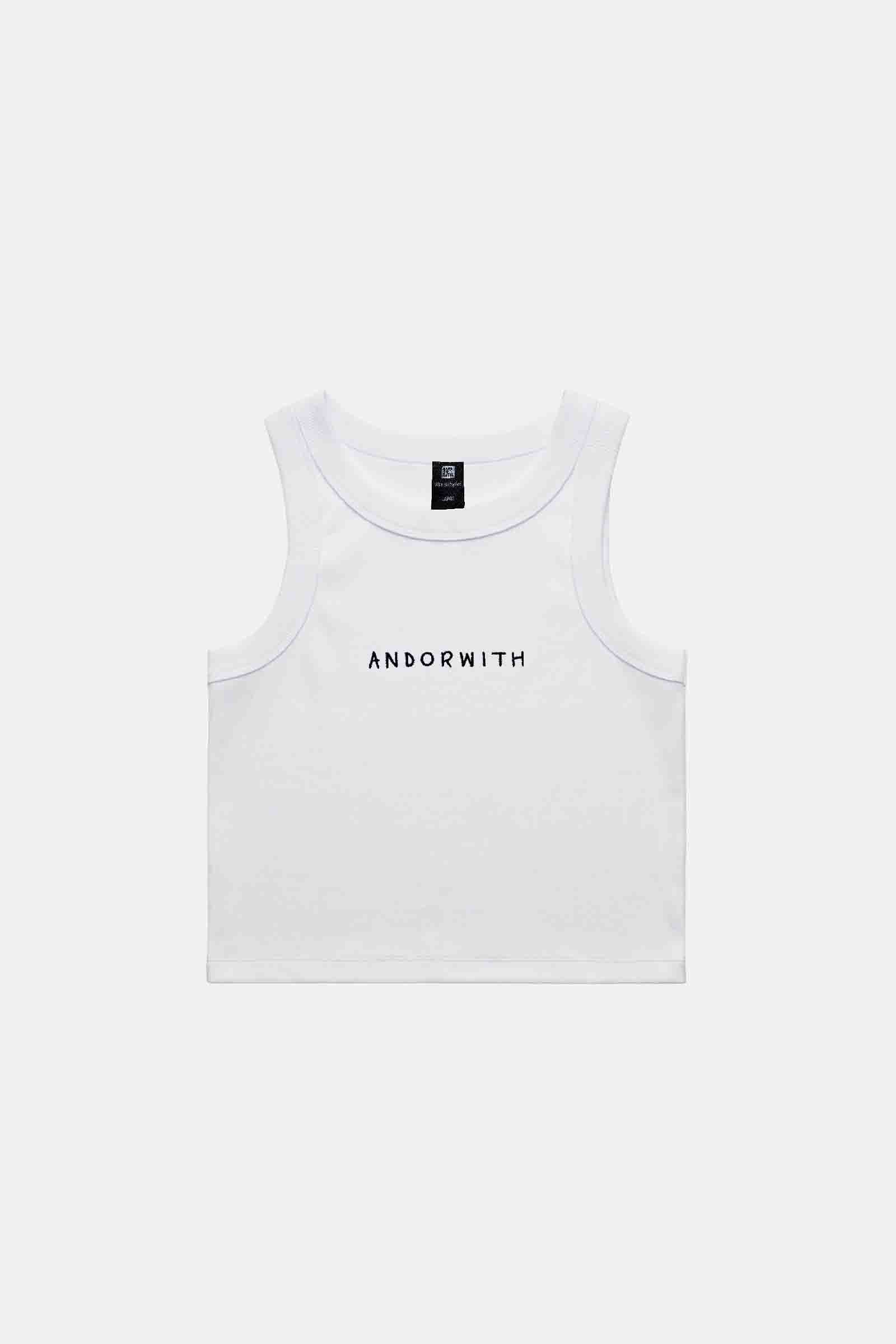 Family Ribbed Crop Tank Organic White