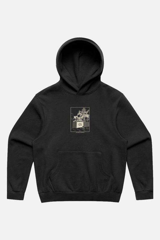 Garage Shop Box Fit Hoodie Black