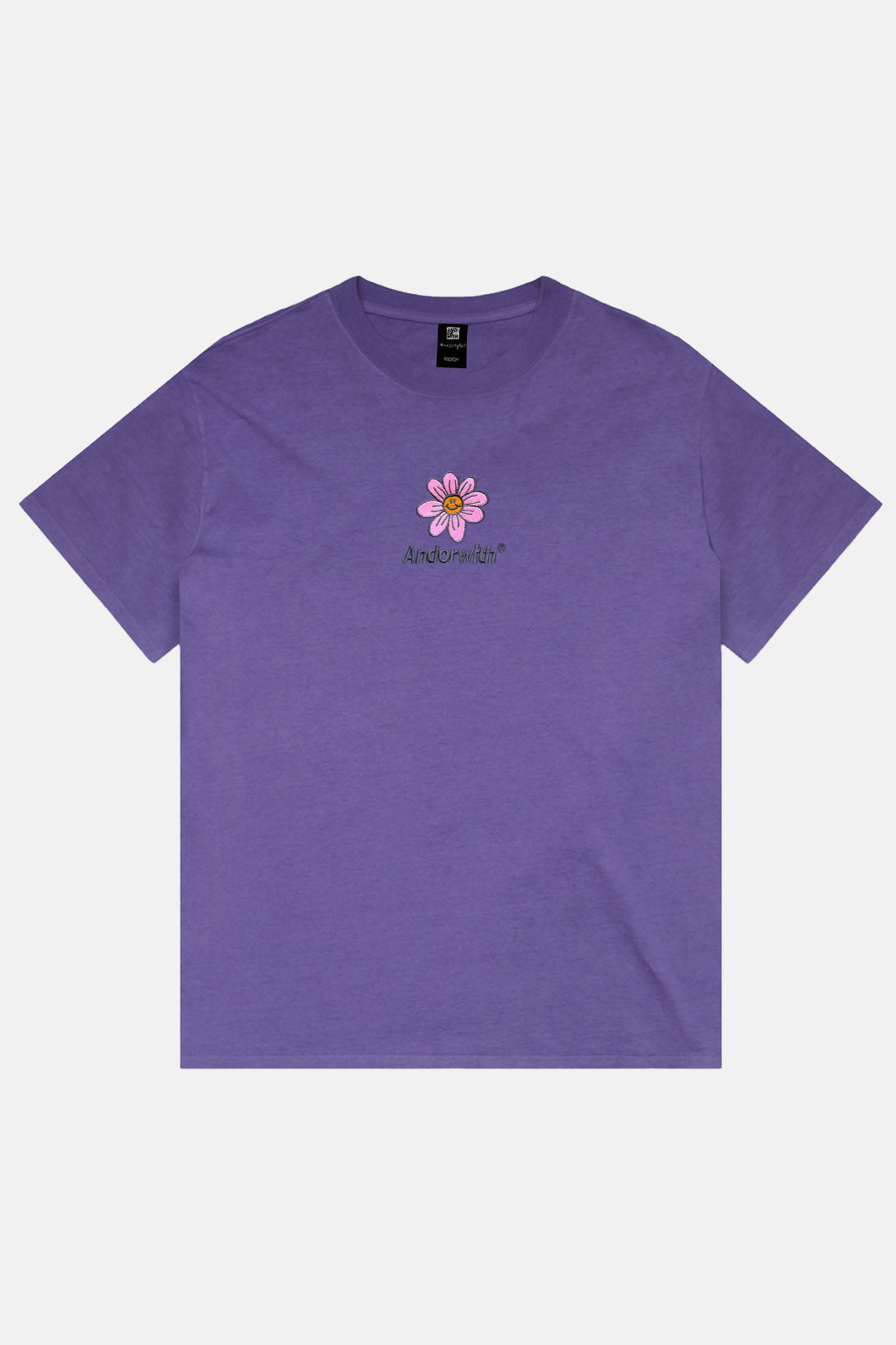 Happy Flower Oversized Tee Purple