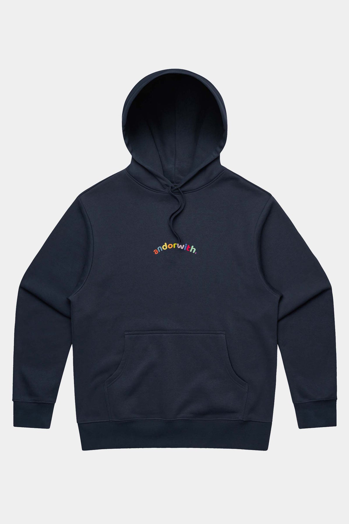 Happy Rainbow Hood Midnight Blue