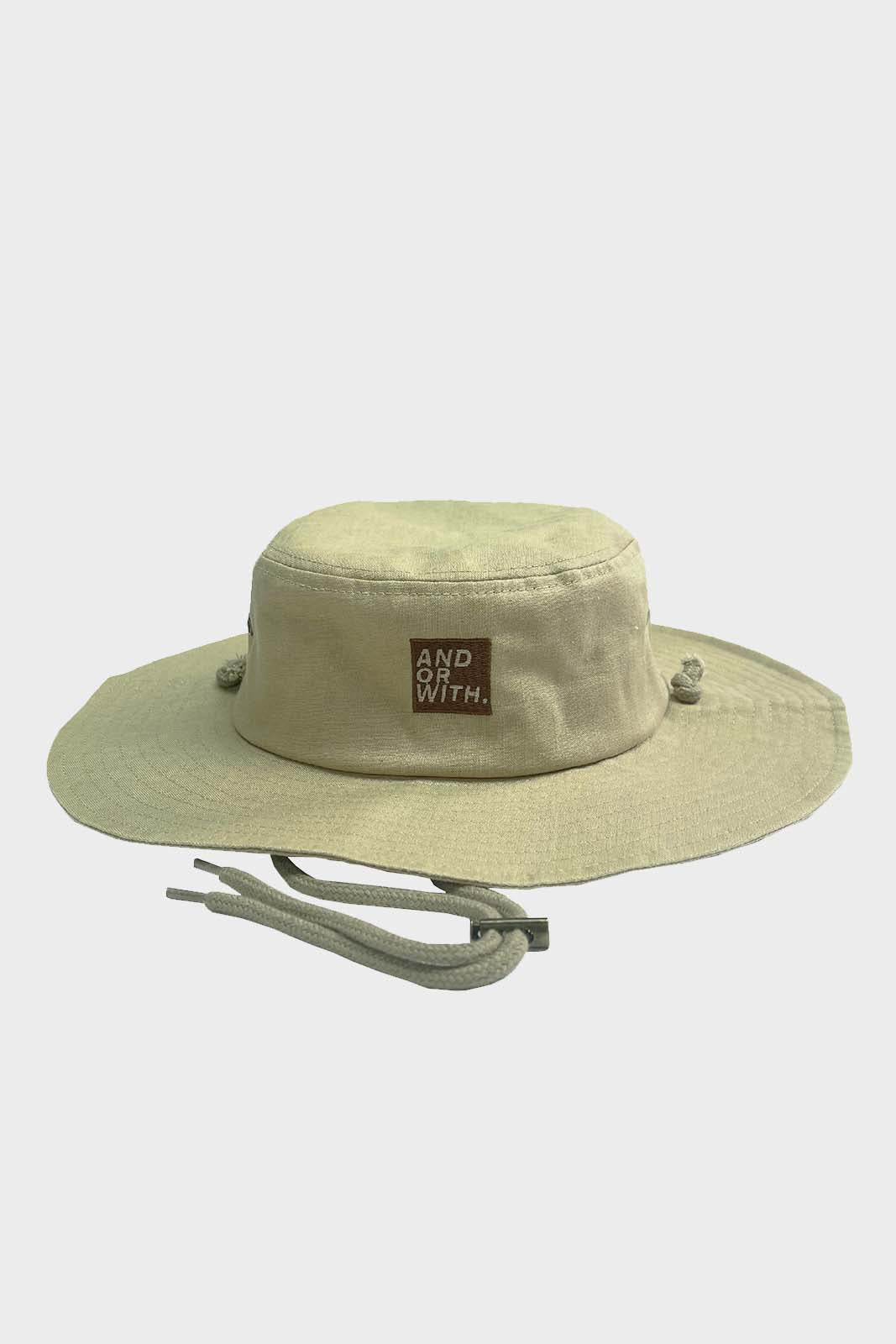 Logo Hemp Bucket Hat Tan