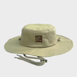 Logo Hemp Bucket Hat Tan