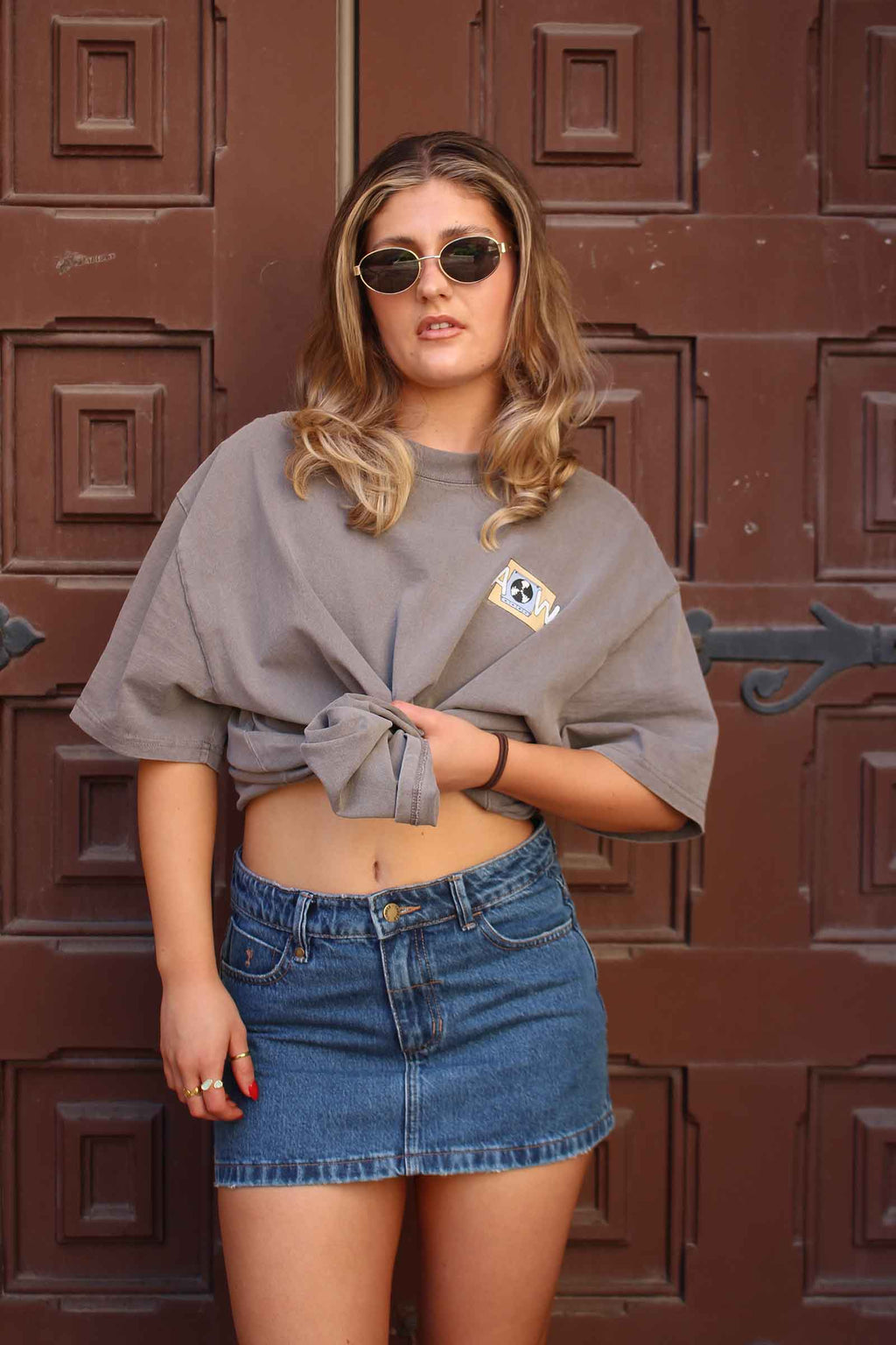 Andorwith Records Oversized Tee Grey