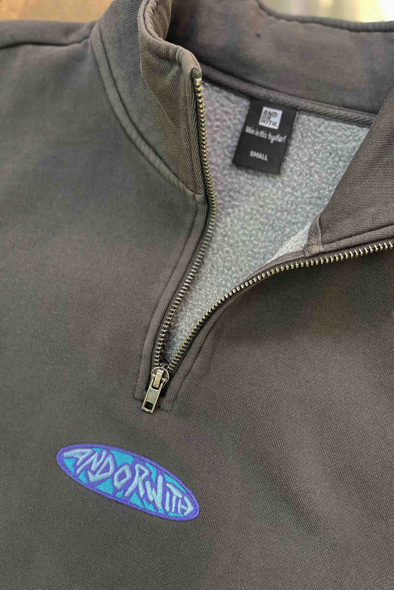 Shield 1/4 Zip Fleece Pullover Faded Black