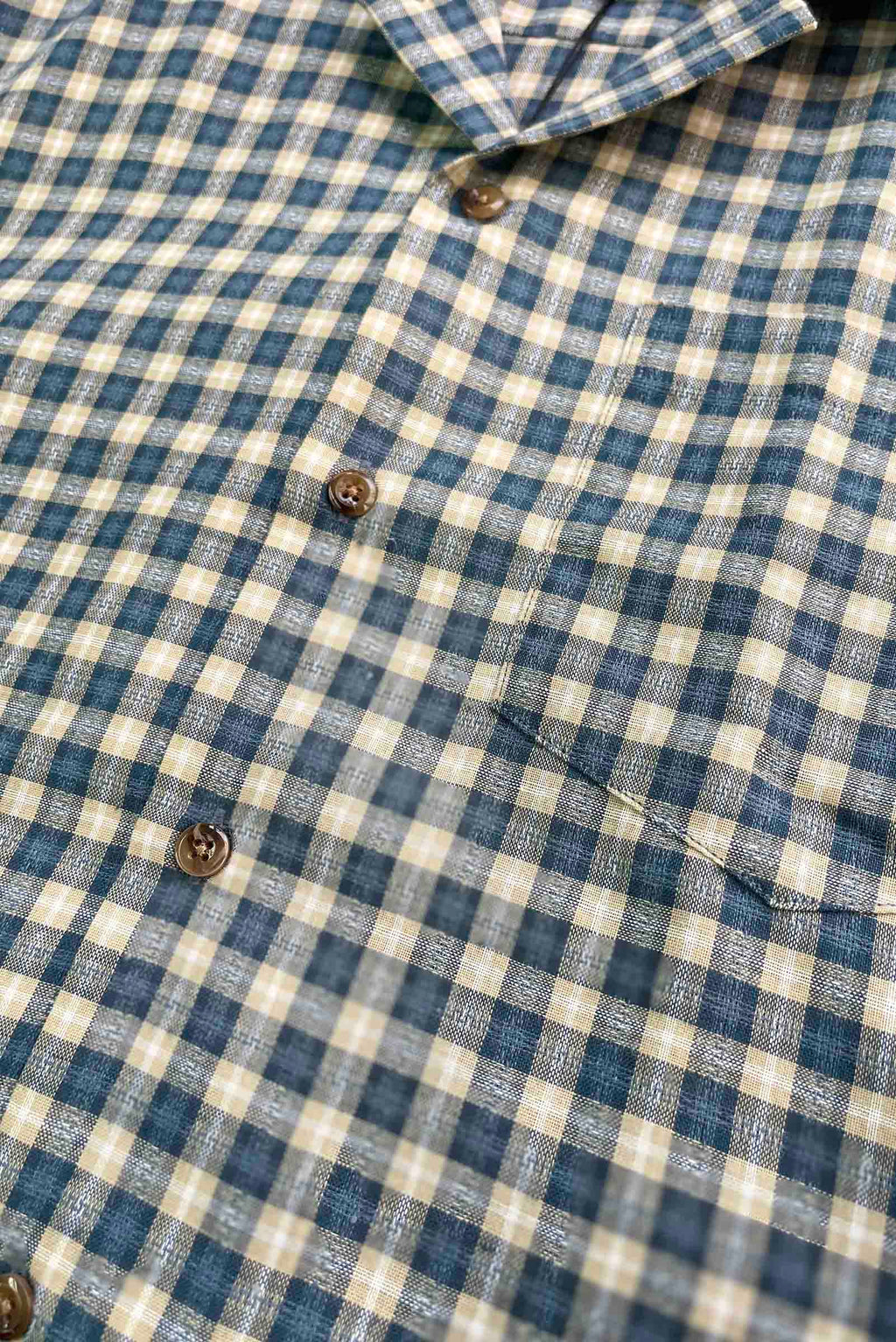 Check Button Up Shirt Green