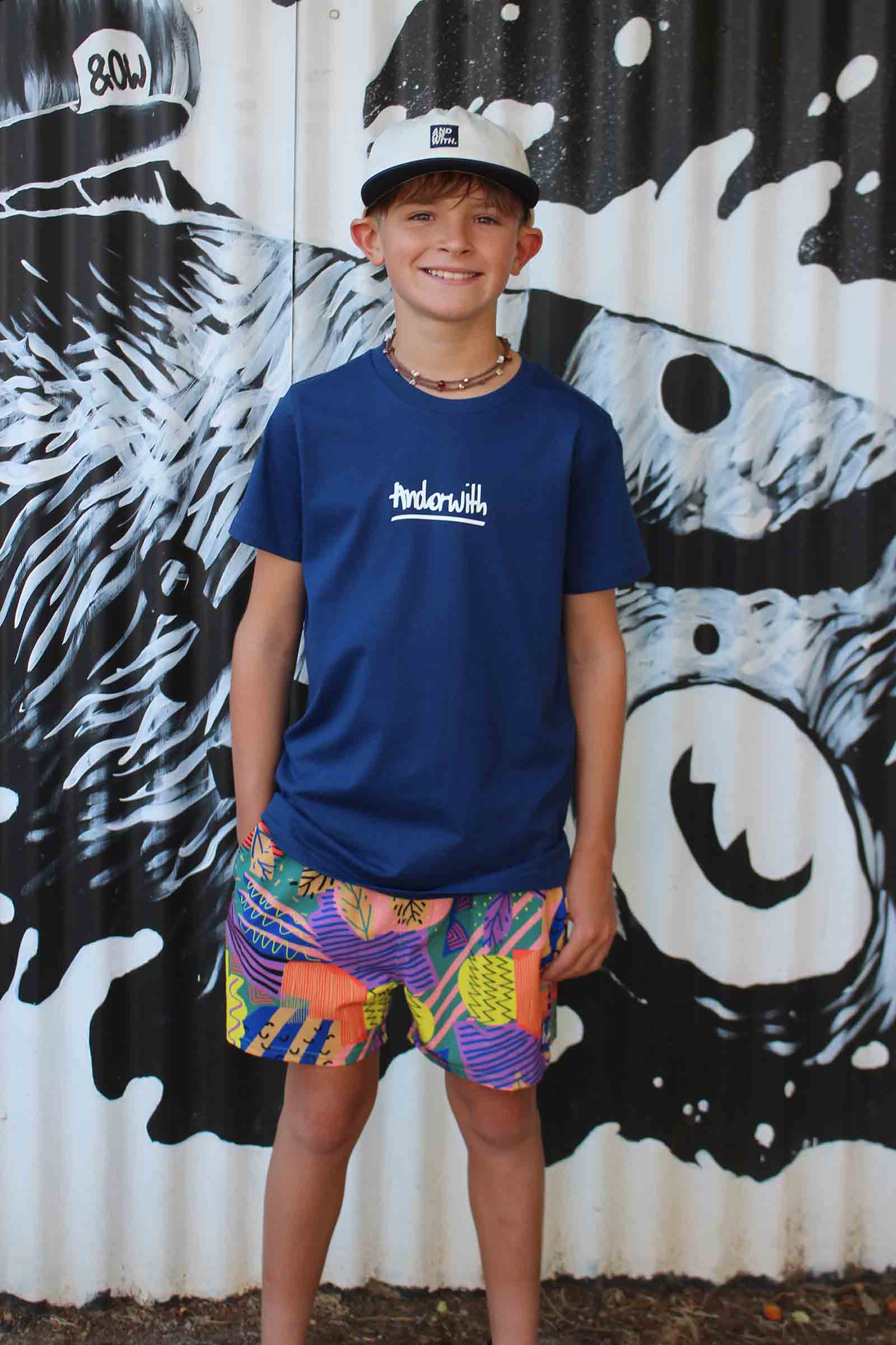 Kids/Youth Scribble Tee Cobalt