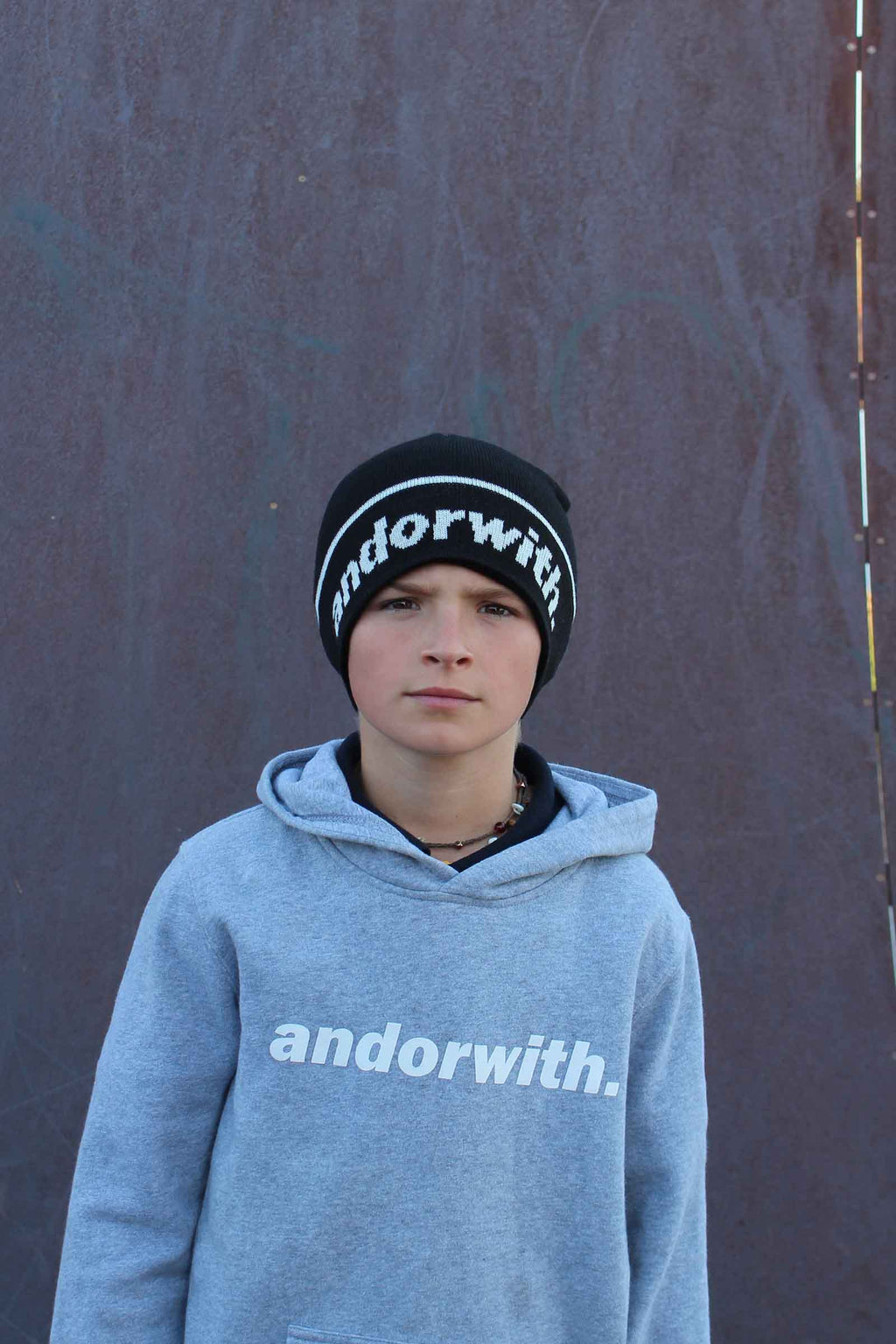Kids Statement Cuffless Beanie Black