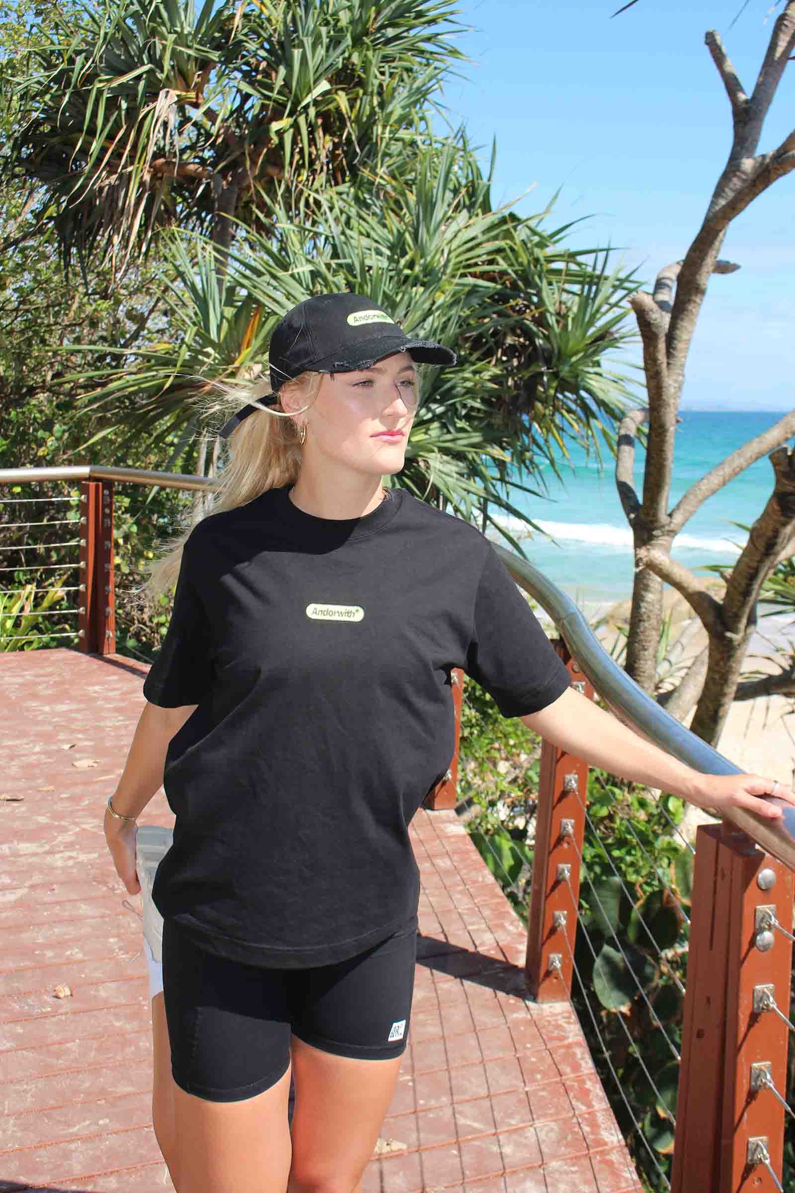 Green Pill Box Tee Black