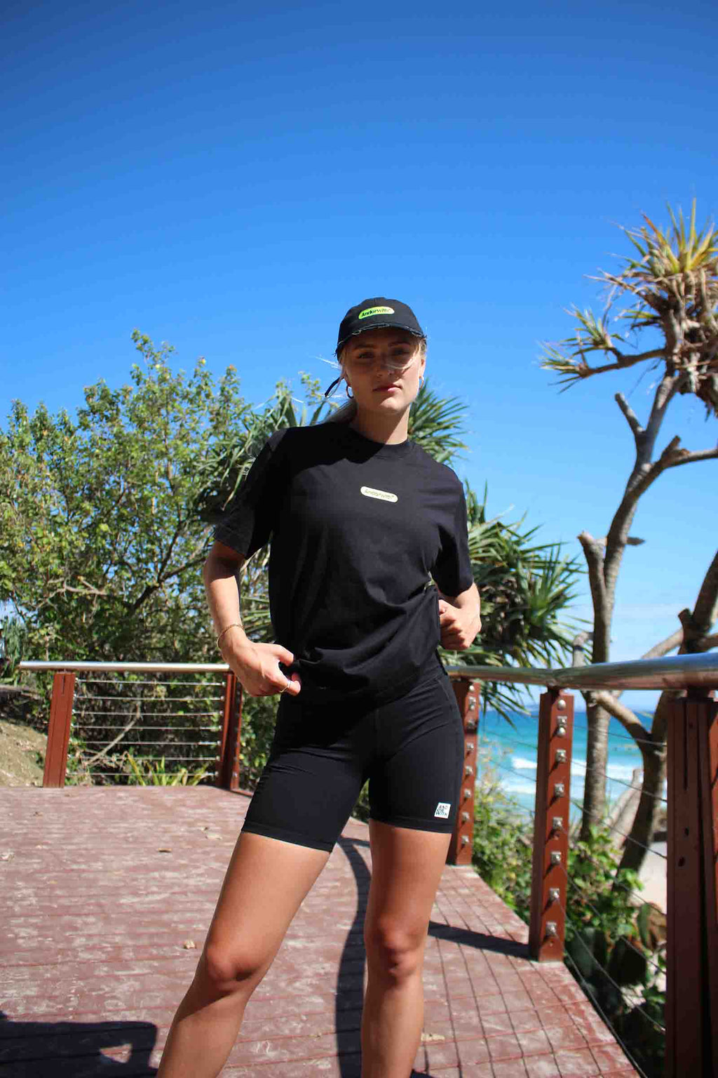 Green Pill Box Tee Black