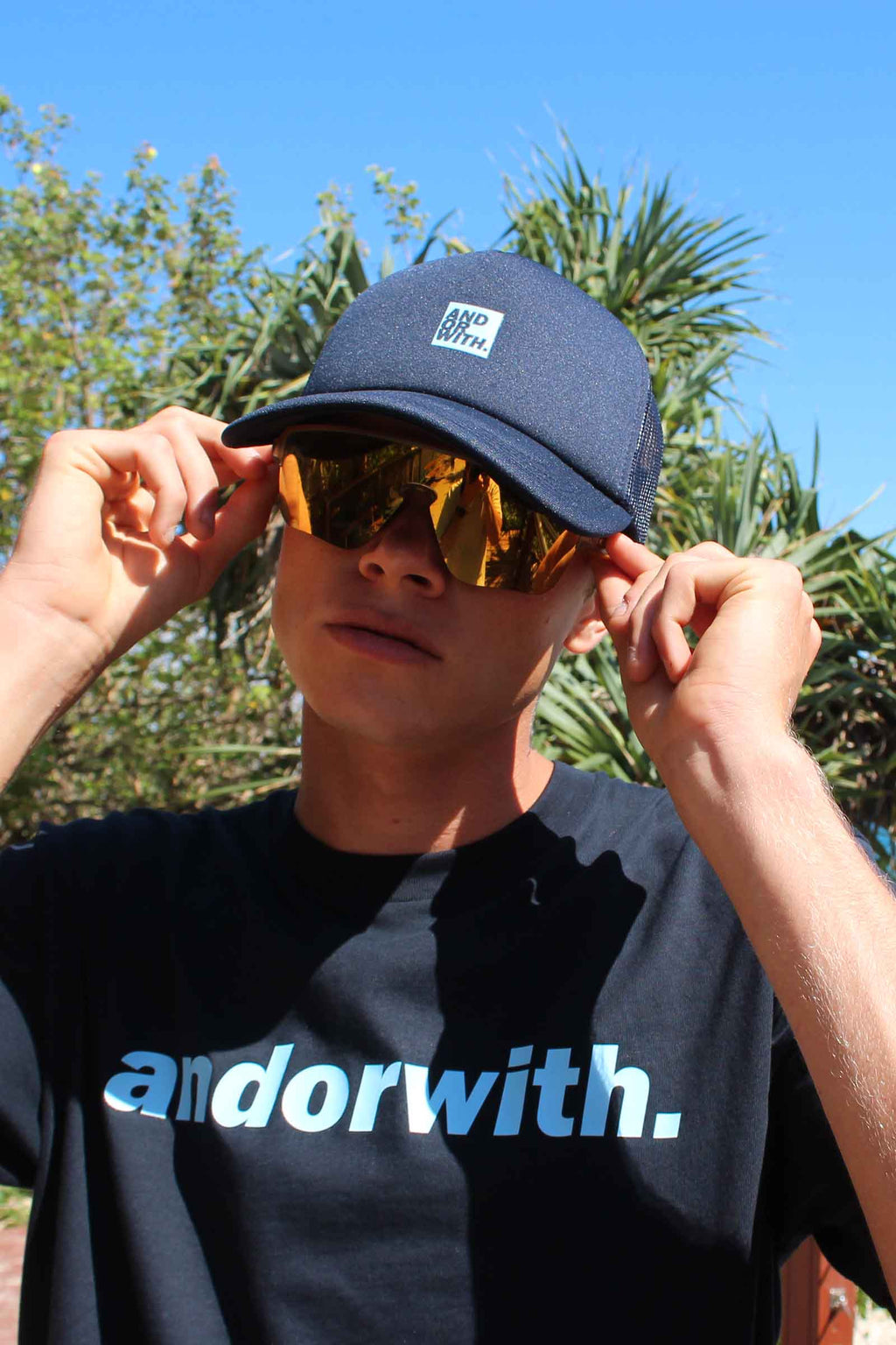 Logo Foam Trucker Hat Navy