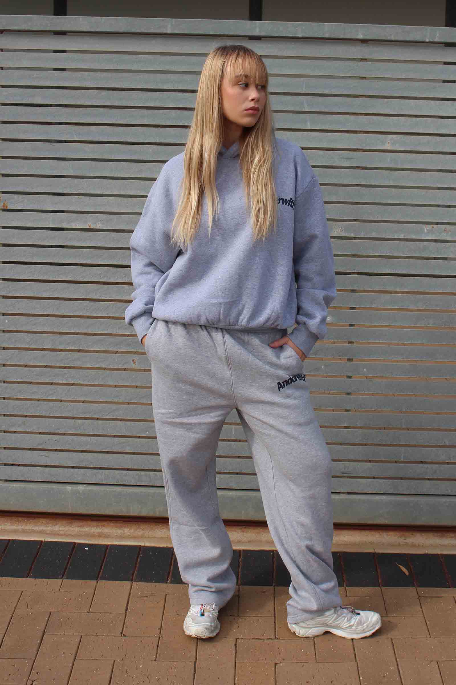 Swoop Track Pants Grey Marle