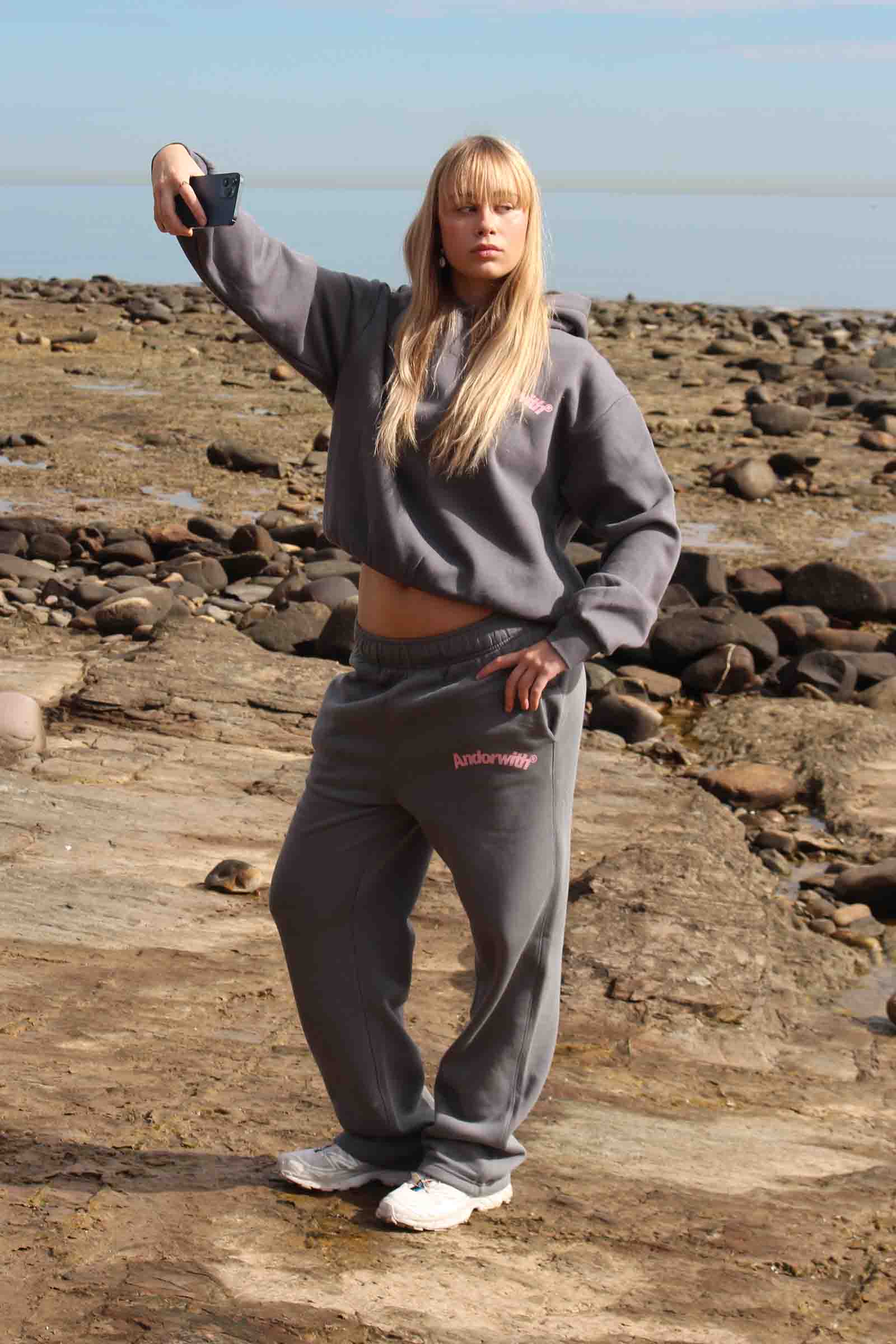 Swoop Track Pants Slate Grey