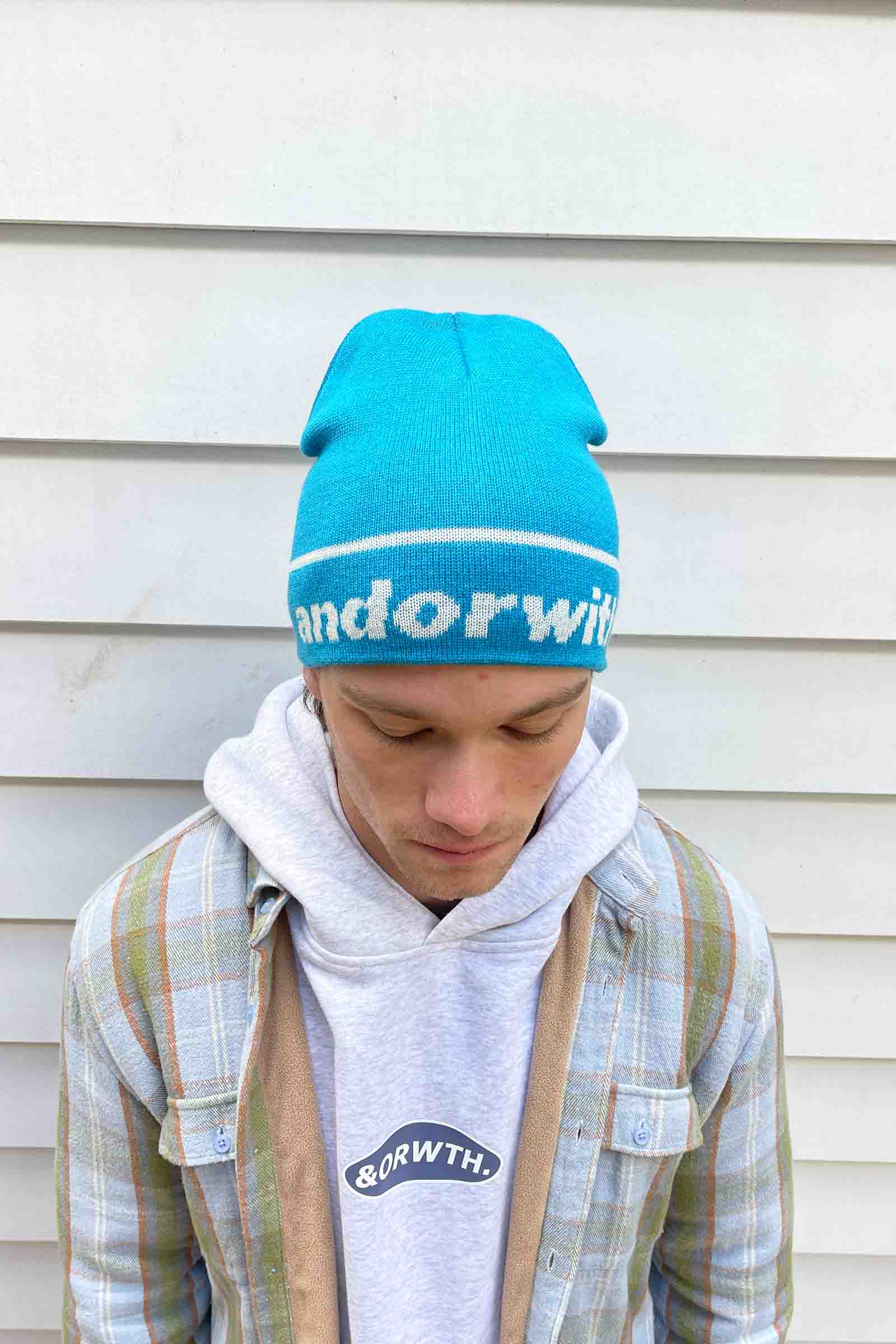 unisex-cuffless-wool-beanie-blue-andorwith-surf-skate-wear