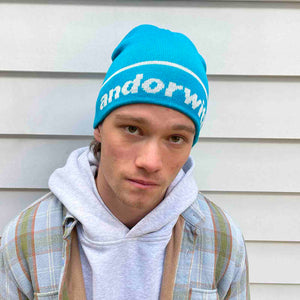 unisex-cuffless-wool-beanie-blue-andorwith-surf-skate-wear