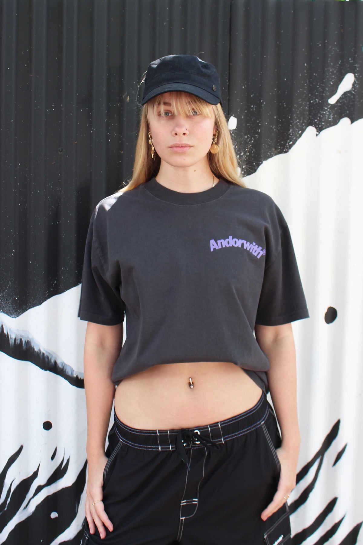 Swoop Oversized Tee Black
