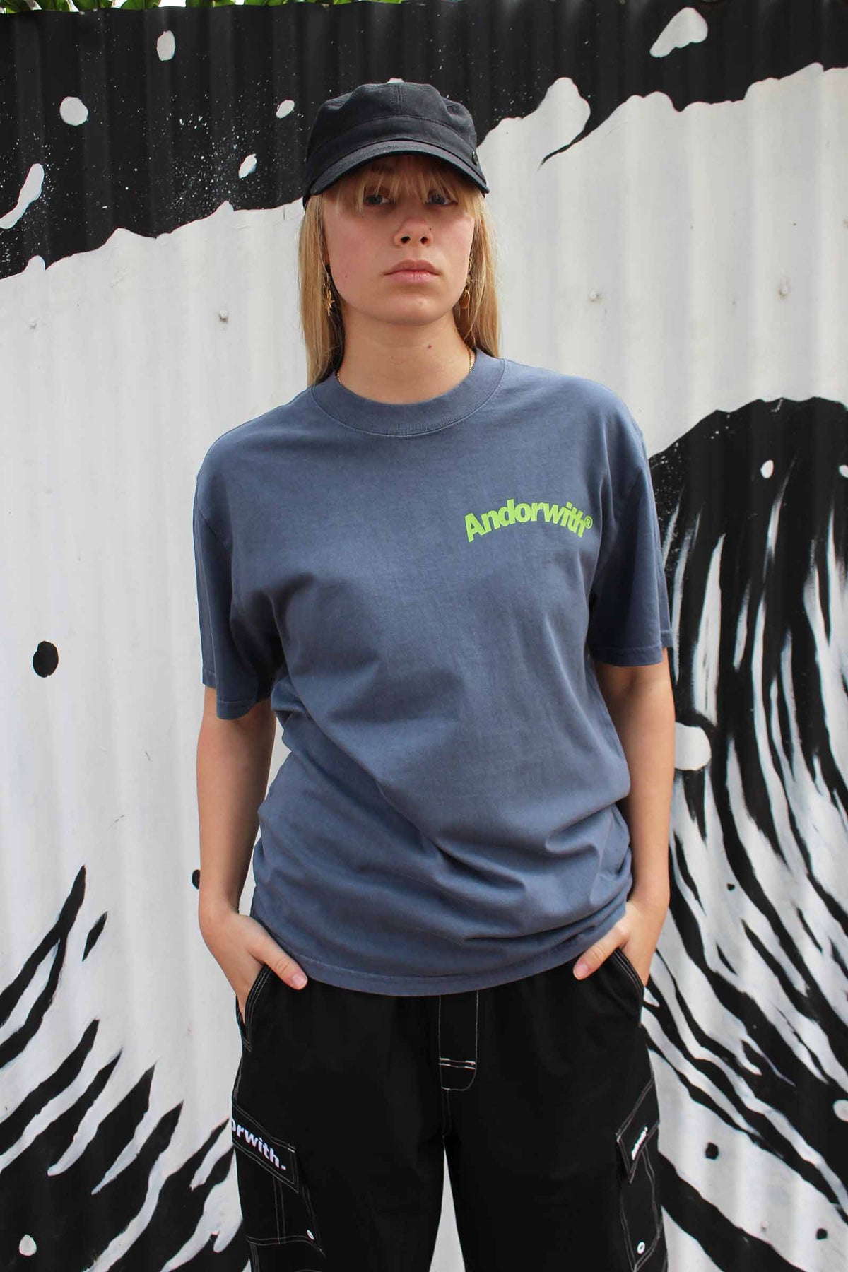 Swoop Oversized Tee Blue