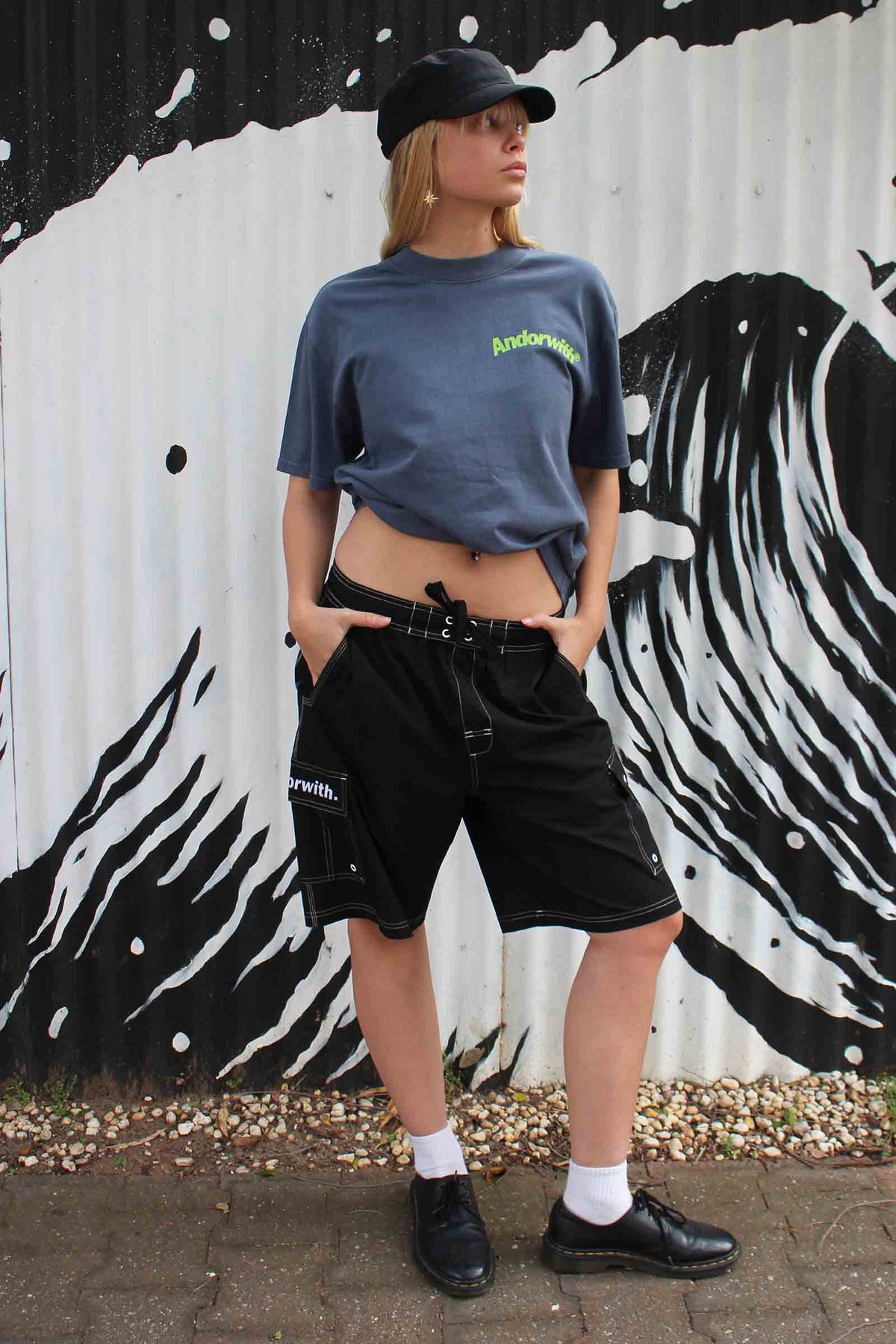 Swoop Oversized Tee Blue
