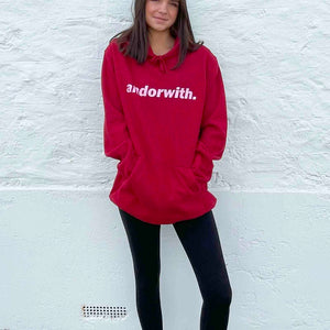 unisex-red-hoody-jumper-andorwith-surf-skate-wear