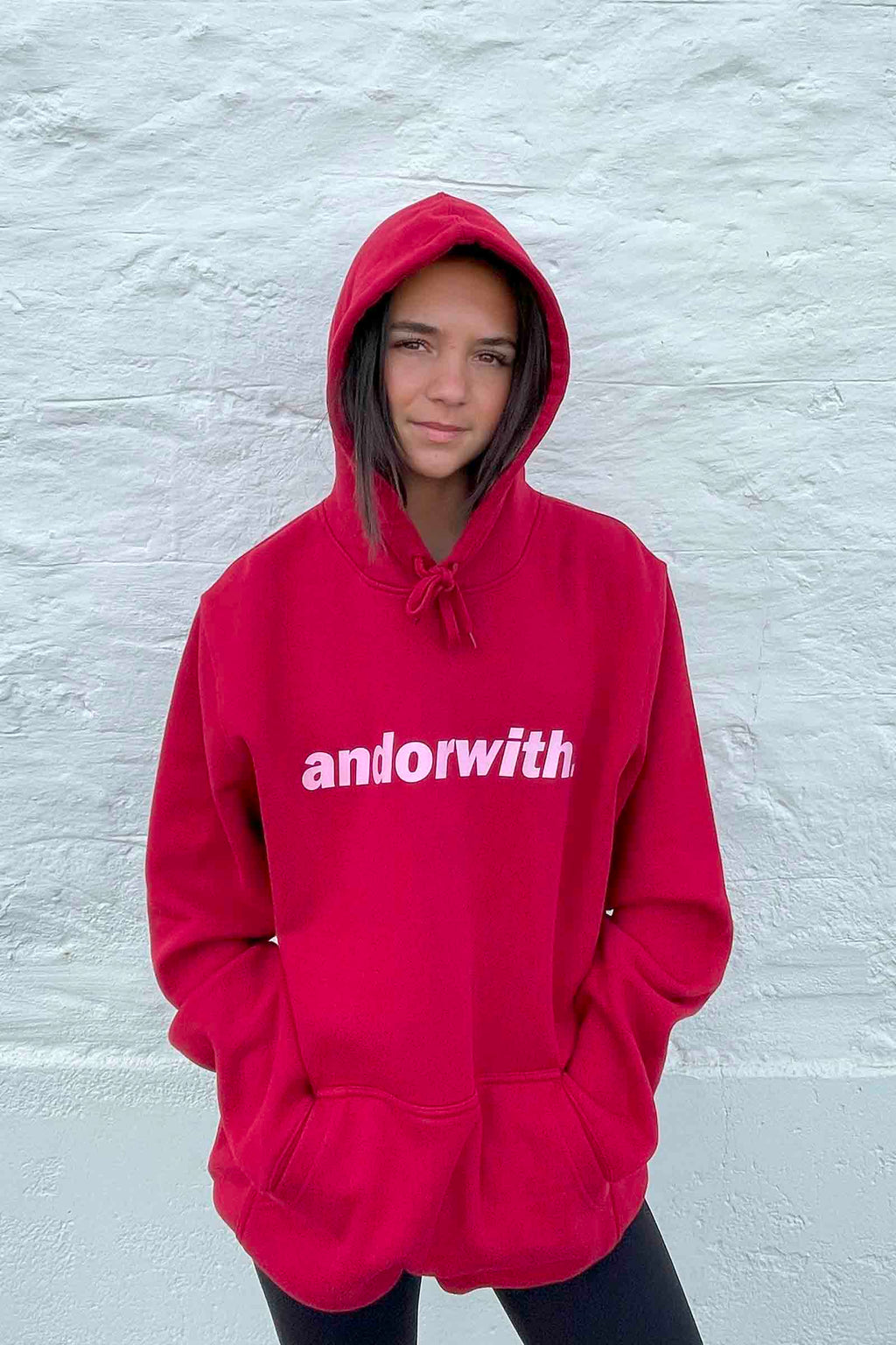unisex-red-hoody-jumper-andorwith-surf-skate-wear