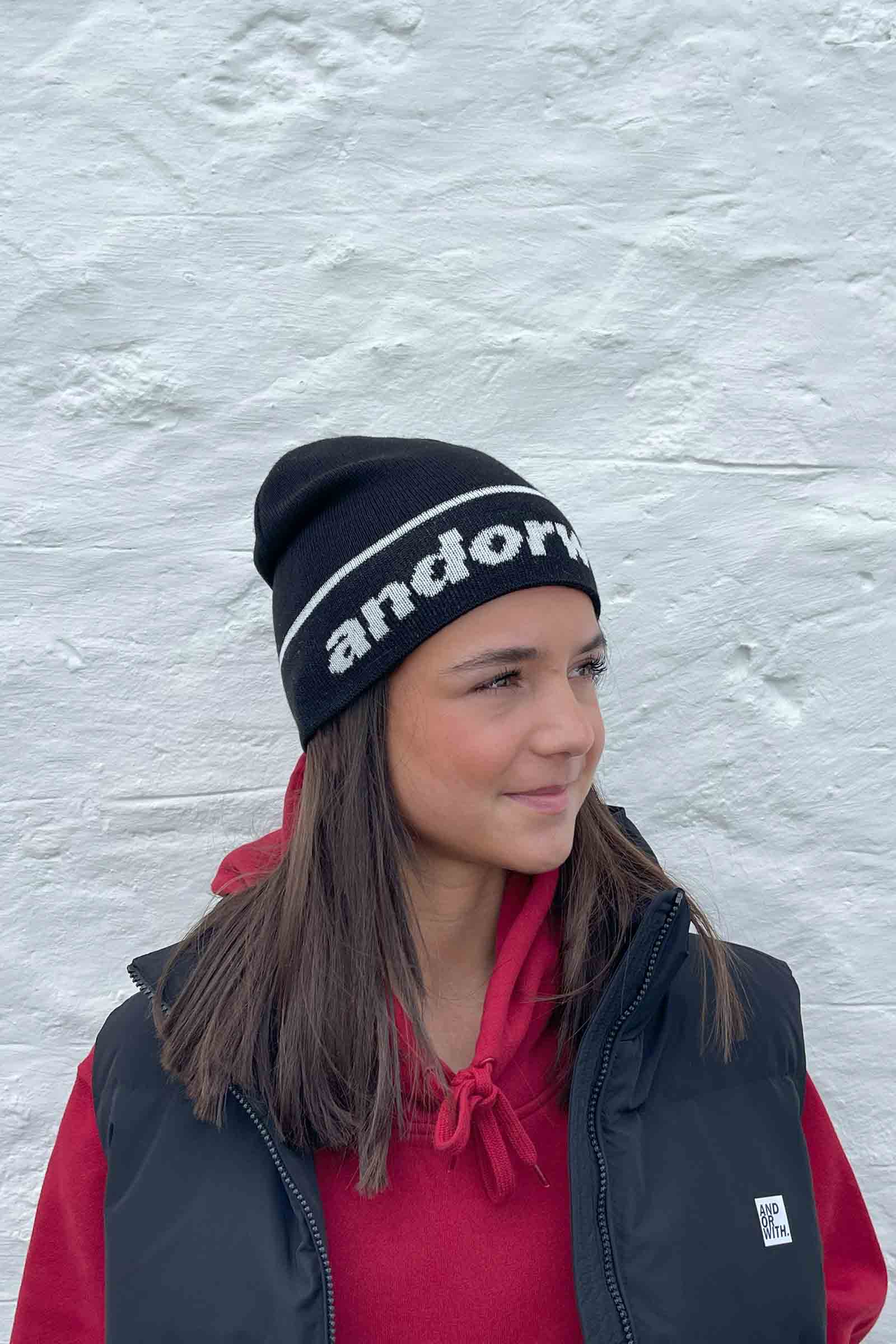 unisex-cuffless-wool-beanie-black-andorwith-surf-skate-wear