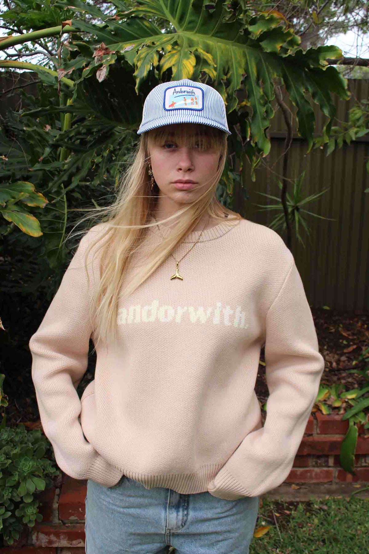 Statement Knitted Sweater Oatmeal