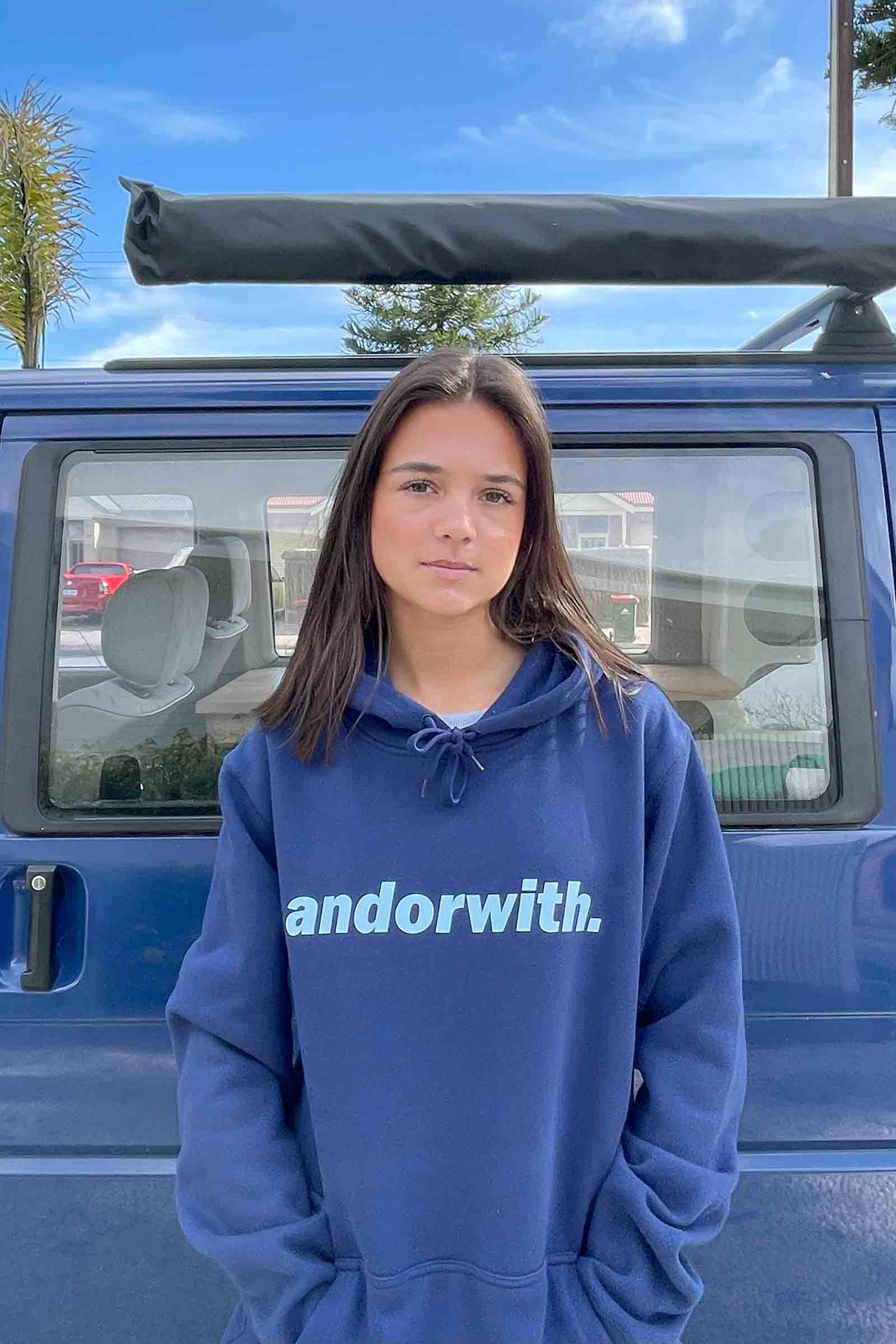 unisex-blue-hoody-jumper-andorwith-surf-skate-wear