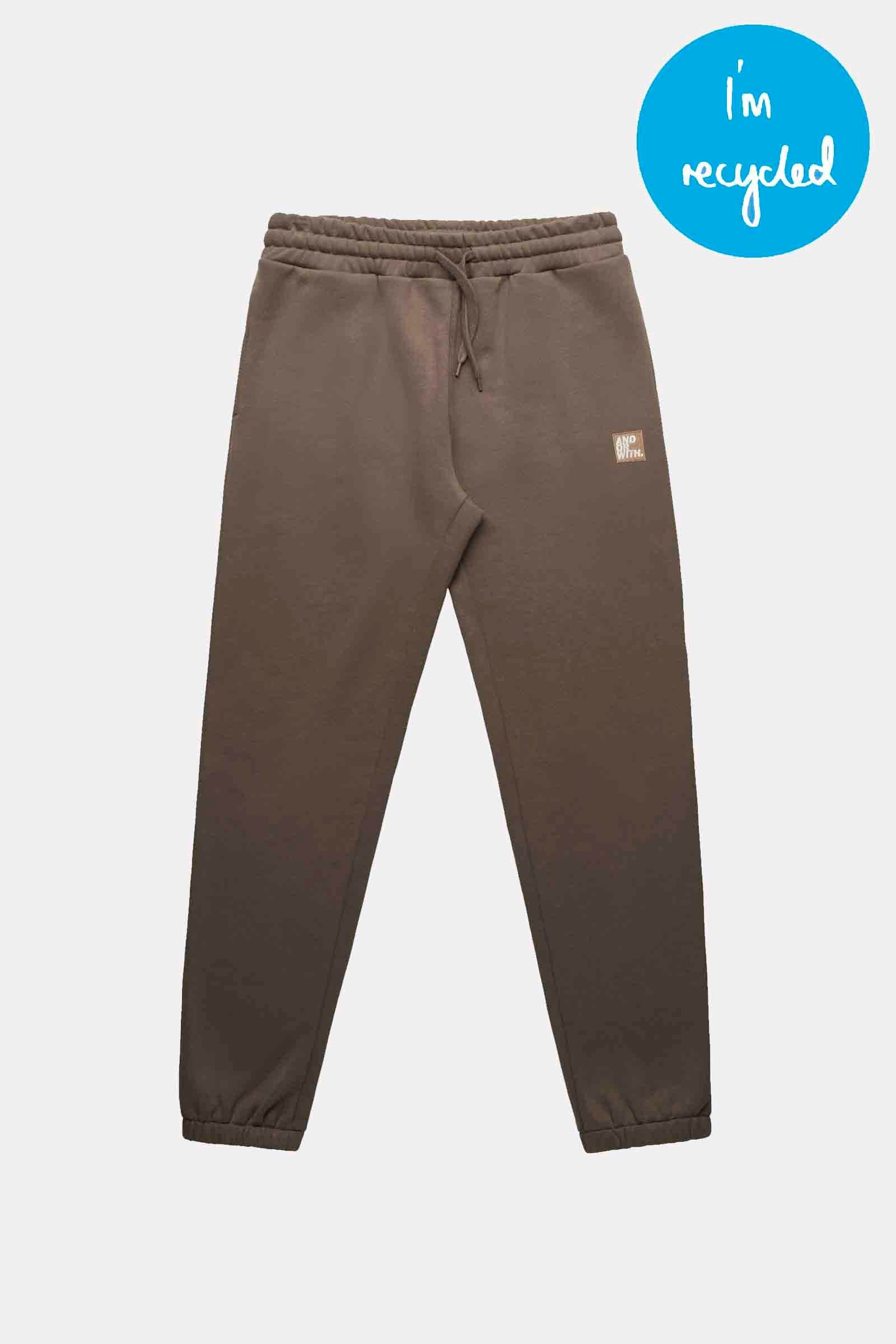 unisex-brown-fleece-trackies-track-pants-andorwith-surf-skate-wear