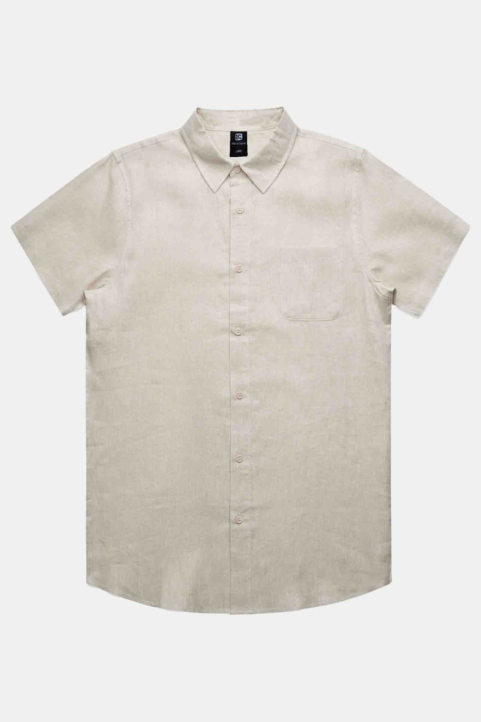 Logo Linen Shirt Cream