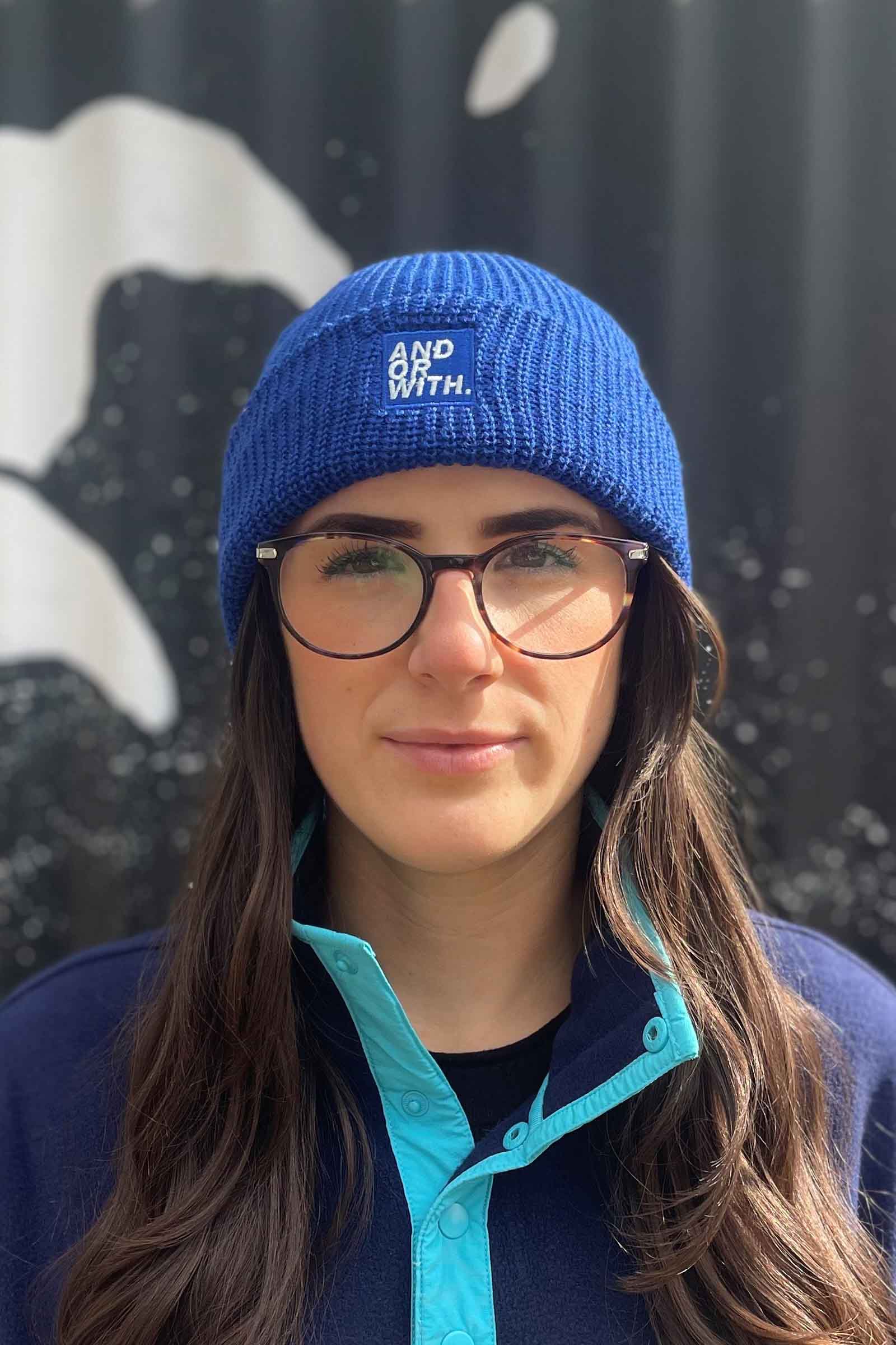 unisex-blue-wool-beanie-andorwith-surf-skate-wear